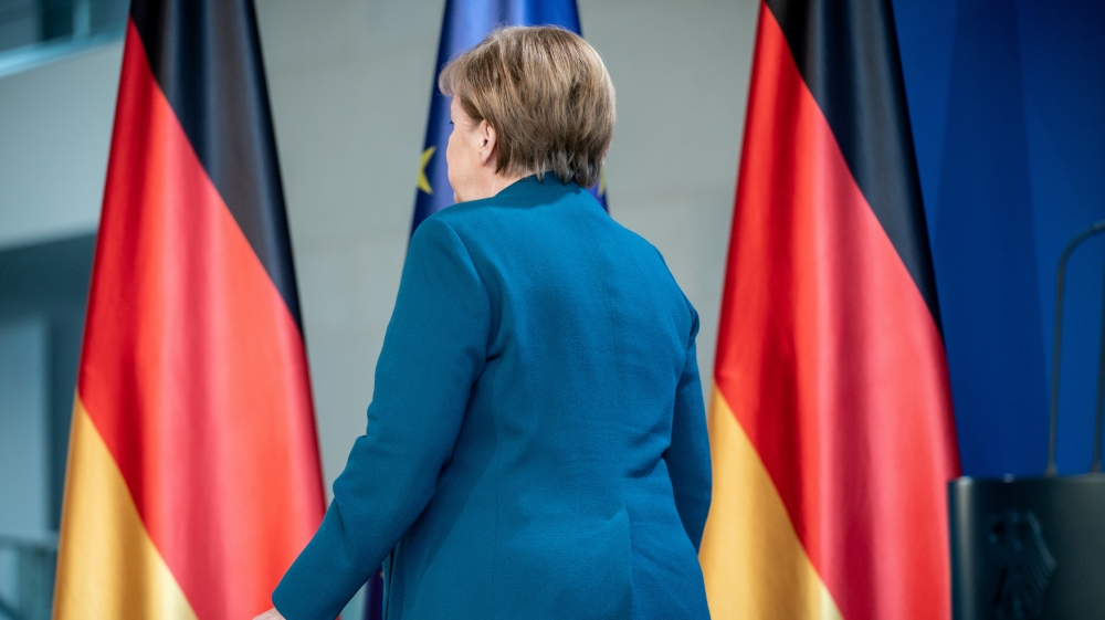 German Chancellor Angela Merkel statement on the spread of the new coronavirus disease (COVID-19) in Berlin