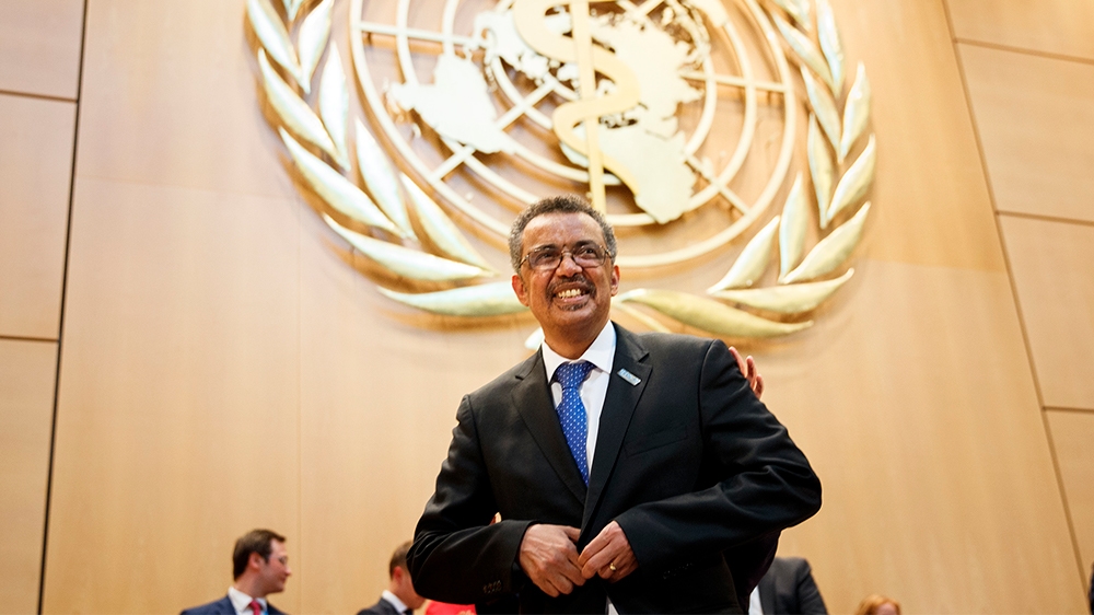 epa08281660 Tedros Adhanom Ghebreyesus, Director General of the World Health Organization (WHO), informs to the media about the last updates regarding on the novel coronavirus COVID-19 during a new pr