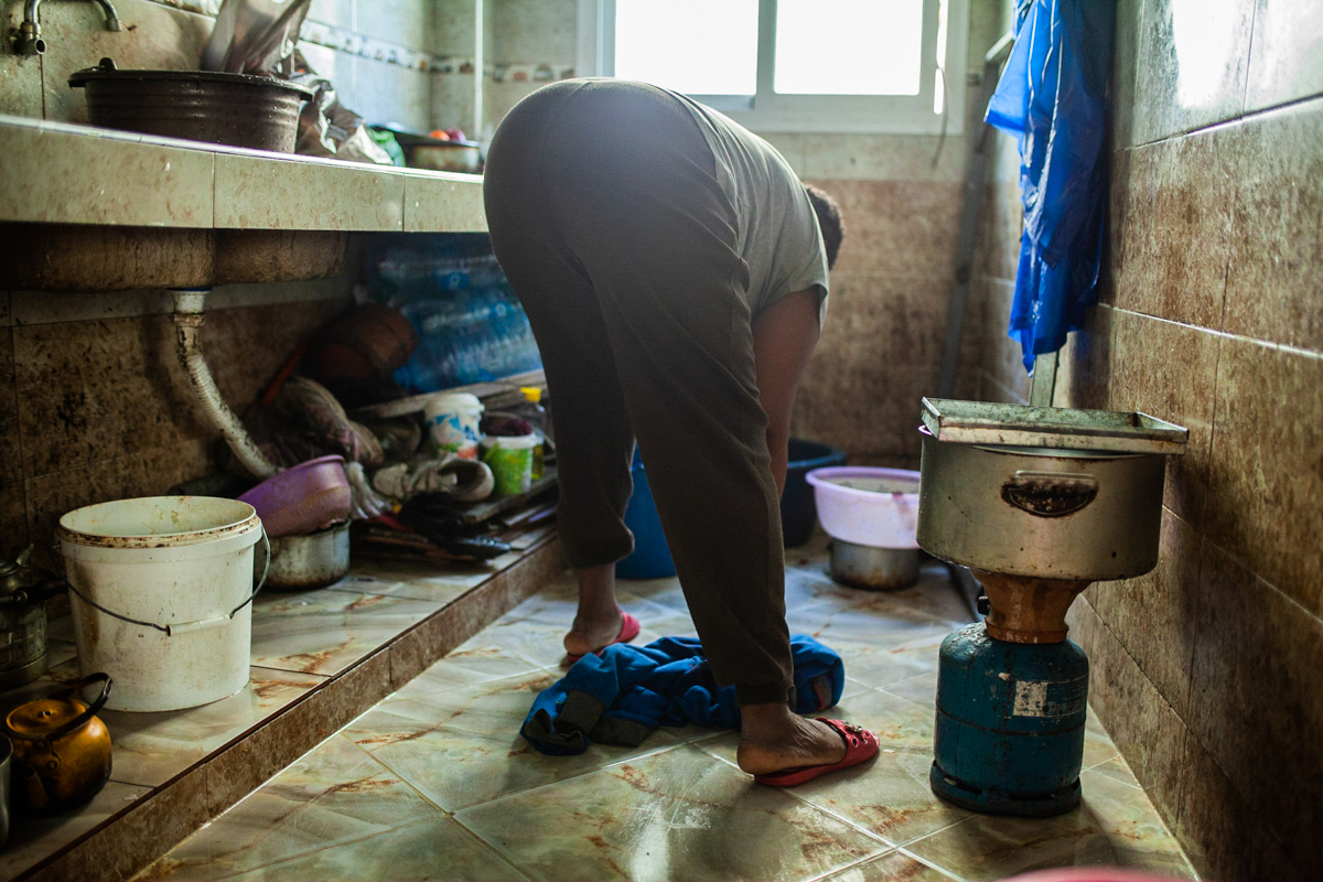 After being intercepted by the police, Sylvi was left to fend for herself. Now she lives in a half-built house with 12 other people who are already waiting their turn to board a boat to cross the stra