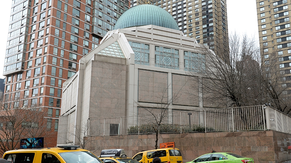 The Islamic Cultural Center of New York after the Christchurch mosque attack in New Zealand in New York City, New York, U.S. March 15, 2019. REUTERS/Rashid Umar Abbasii