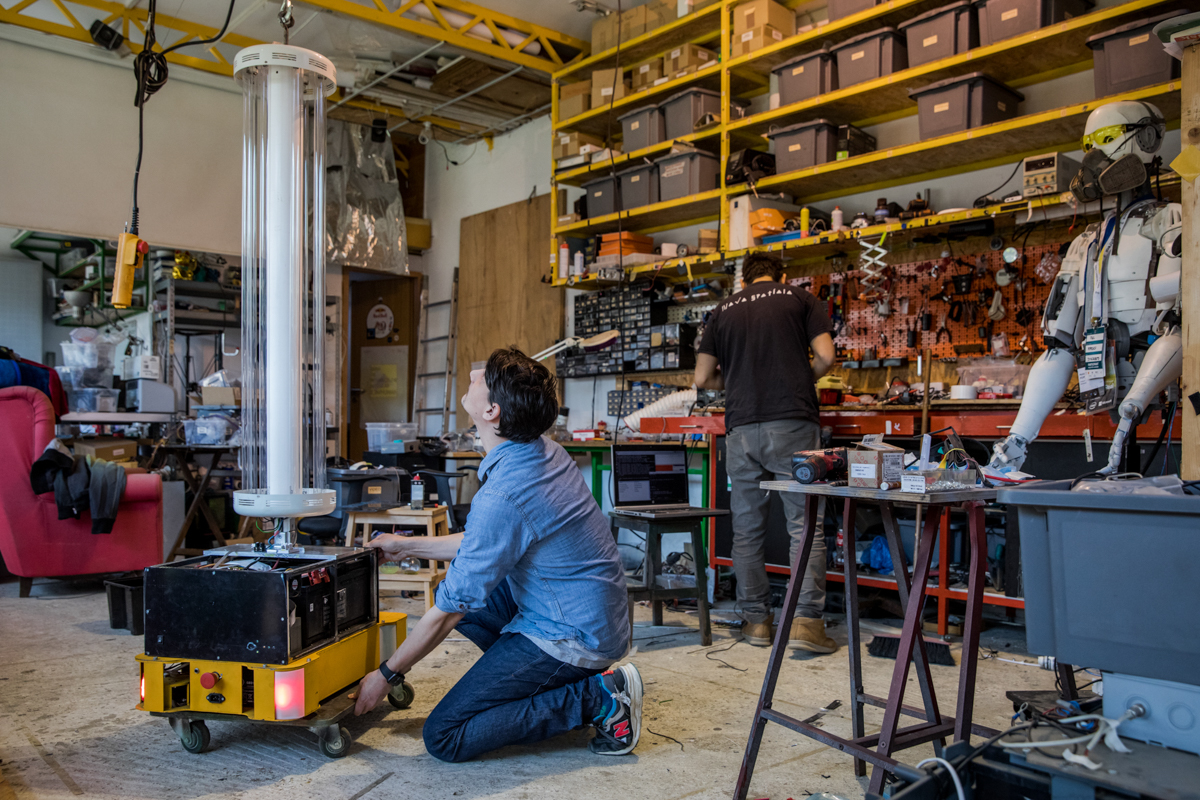 The autonomous disinfection robot’s prototype made by Modulab got a lot of interest on social media. They decided to start a crowdfunding campaign to cover the production of ten such robots and donate