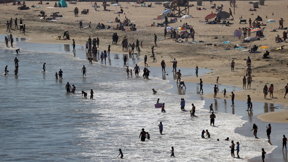 Orange County Beaches In Southern California Remain Open During Coronavirus Lockdown