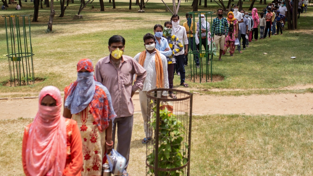 The spread of the coronavirus disease (COVID-19) in New Delhi
