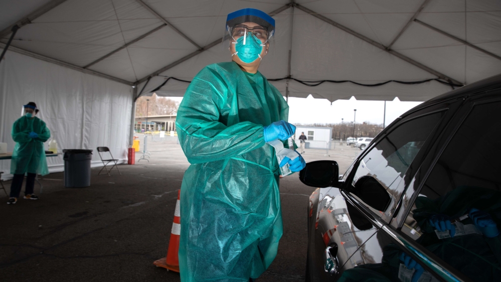 New Yorkers Get Coronavirus Tests At Lehman College In The Bronx