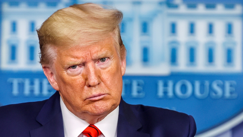 U.S. President Trump leads coronavirus task force daily briefing at the White House in Washington