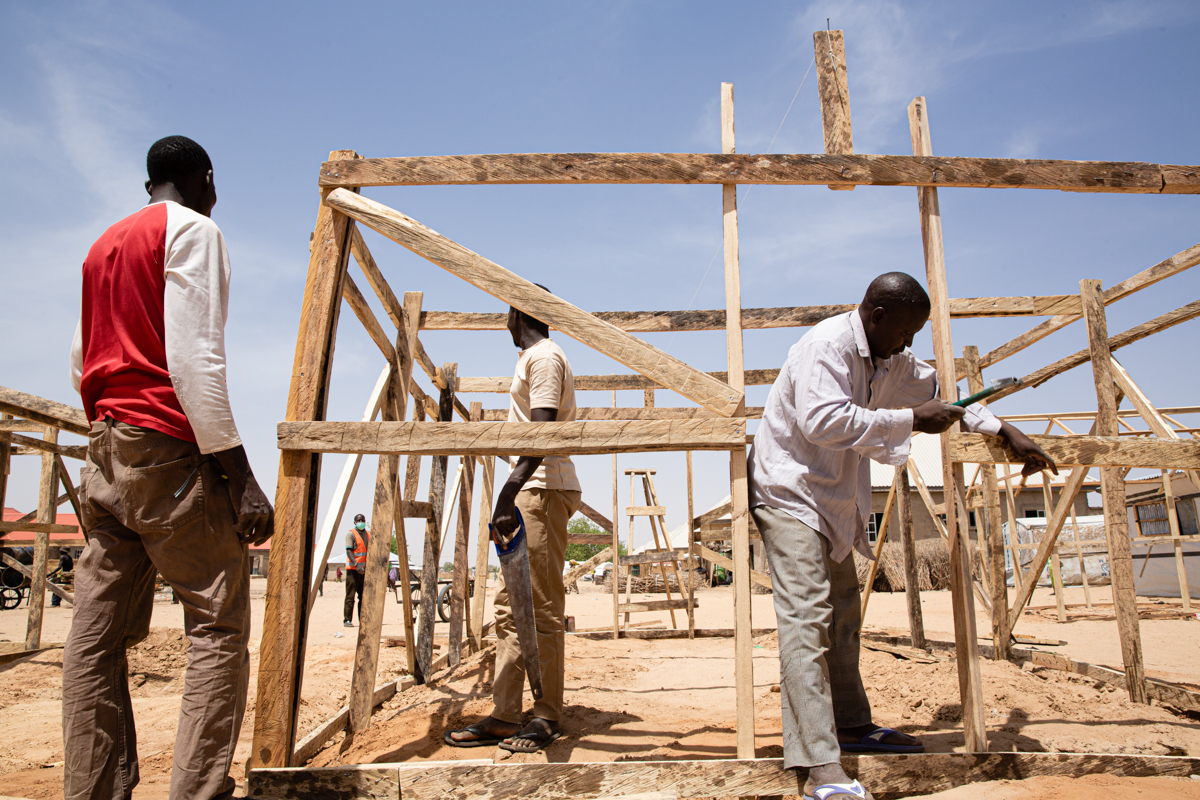 ICRC building shelters and latrines for the newly displaced people. “Improving living conditions and making sure people have access to water is a key strategy to prevent the spread of COVID-19. So we