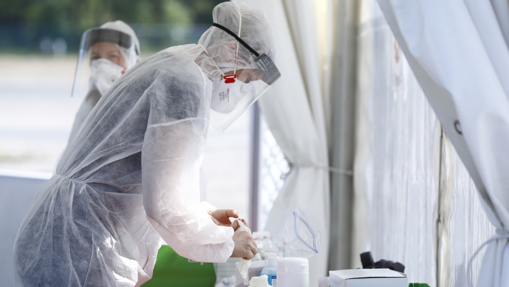 Coronavirus testing site in Berlin