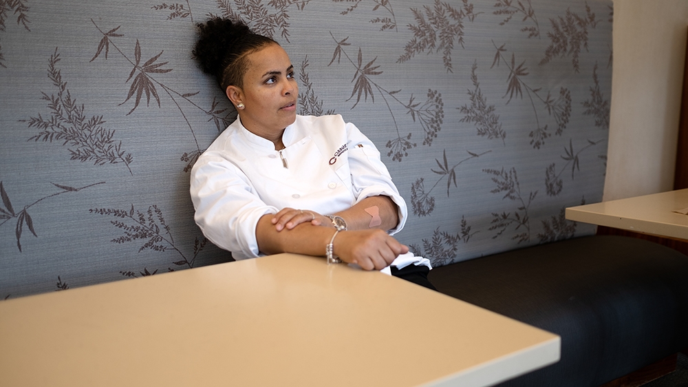 Still Here - Evelyn executive chef [Sara Bennett/Al Jazeera]