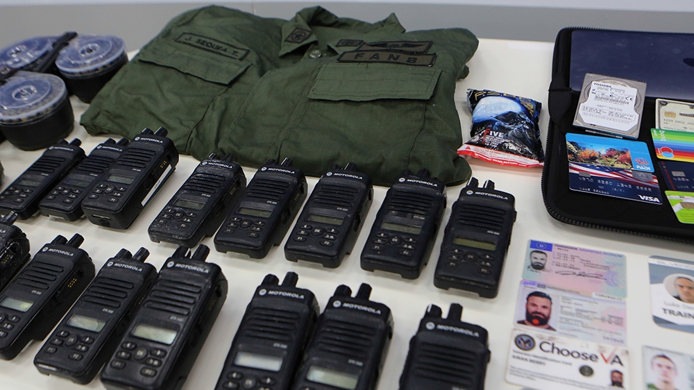 Military equipment is shown by Venezuela's President Nicolas Maduro (not pictured) during a meeting with the Bolivarian armed forces a day after Venezuela's government said it foiled an attempted incu