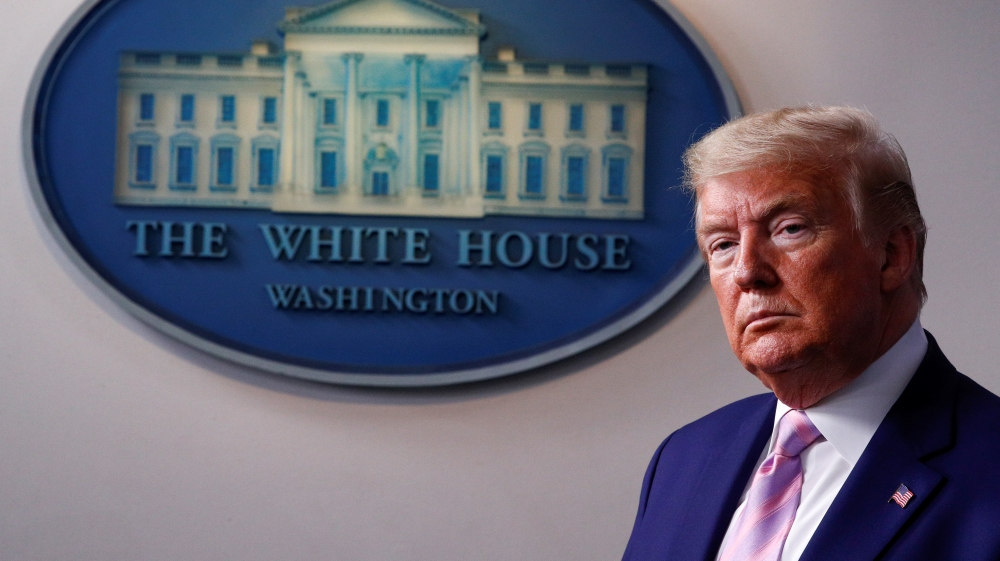 U.S. President Trump leads daily coronavirus response briefing at the White House in Washington