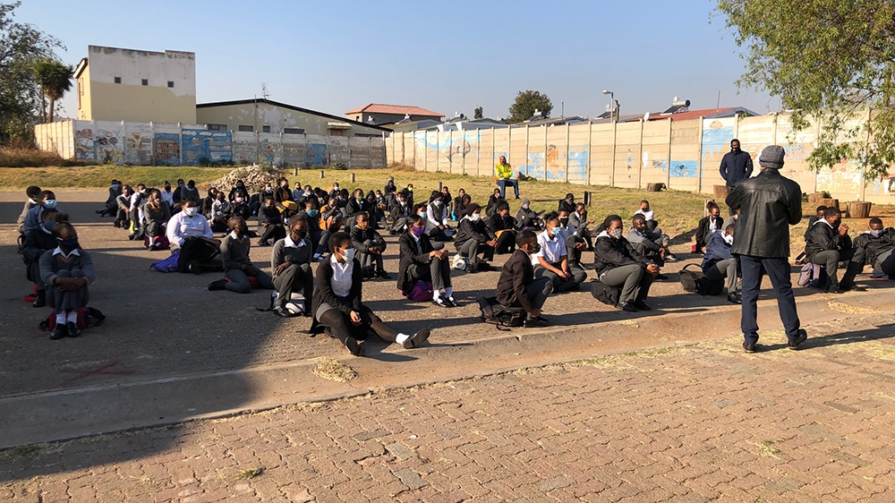 South Africa school opening - COVID19- Westbury Primary school in Johannesburg [Dorion Alexander/Al Jazeera]
