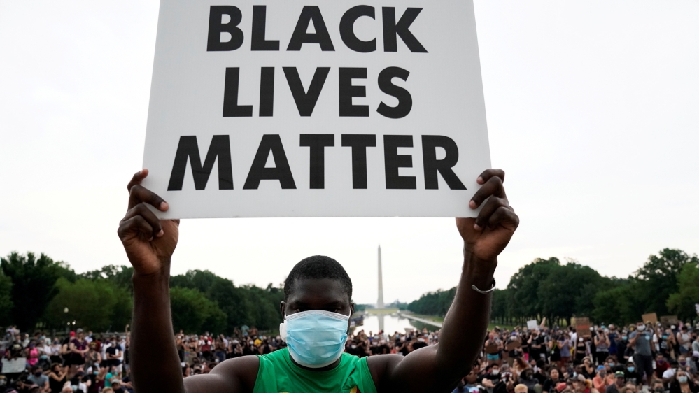 Protest against the death in police custody of George Floyd, in Washington