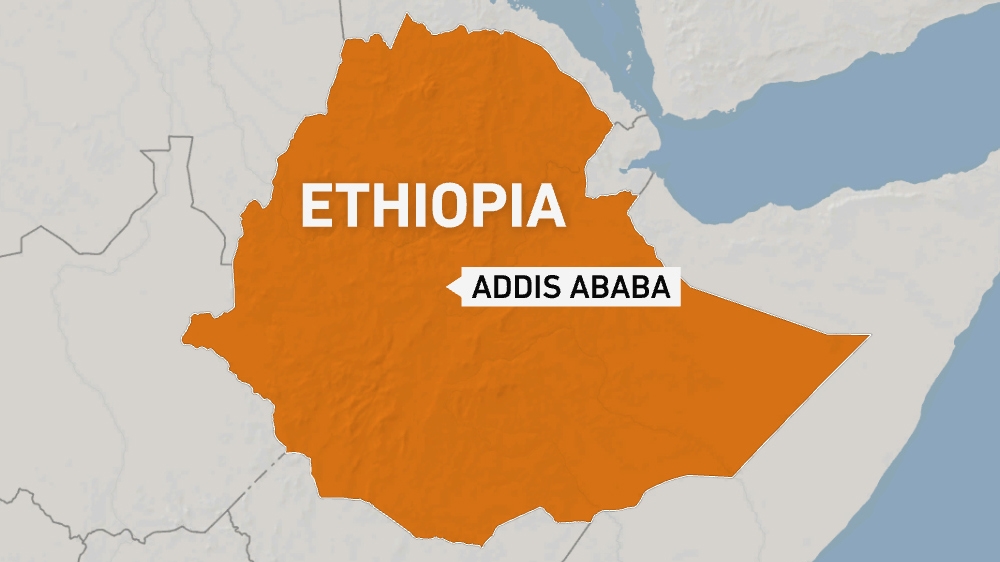 Ethiopia map showing Addis Ababa