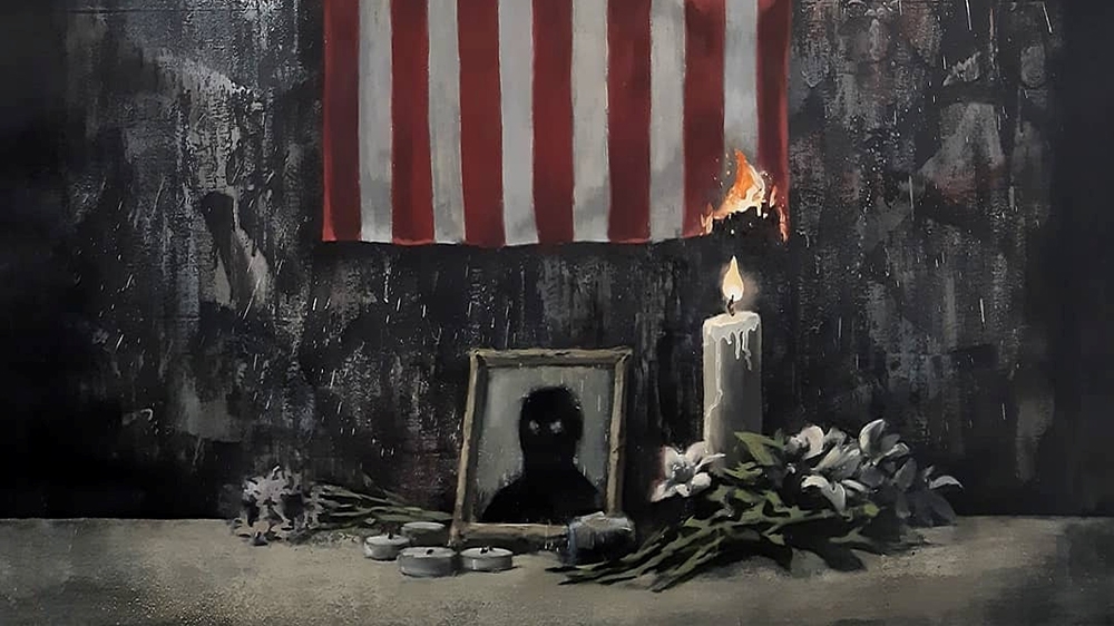 An artwork by Banksy is seen in this image obtained from his Instagram account on June 6, 2020. Instagram/@banksy via REUTERS THIS IMAGE HAS BEEN SUPPLIED BY A THIRD PARTY. MANDATORY CREDIT. NO RESAL