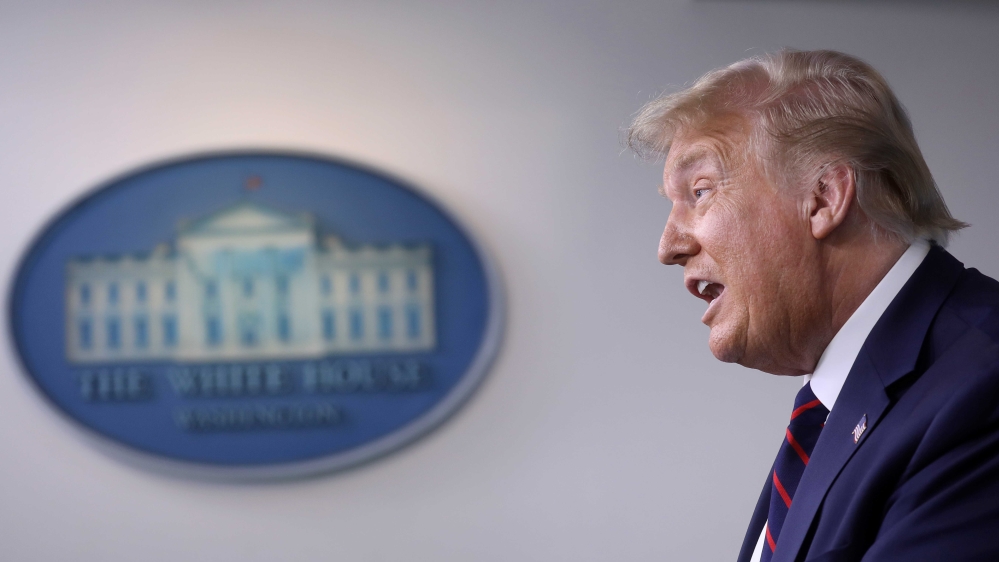 U.S. President Donald Trump speaks