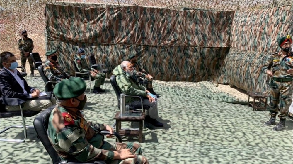 India's Prime Minister Narendra Modi visits Ladakh