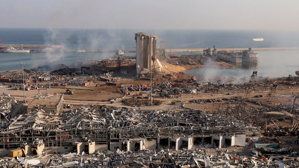Aftermath of Tuesday''s blast in Beirut''s port area