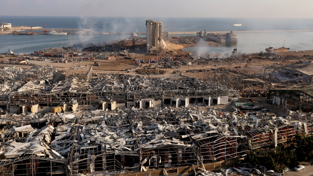 Aftermath of Tuesday''s blast in Beirut''s port area