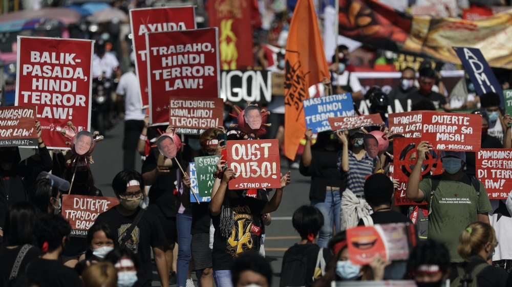 Philippines anti-terror bill protest AP photo