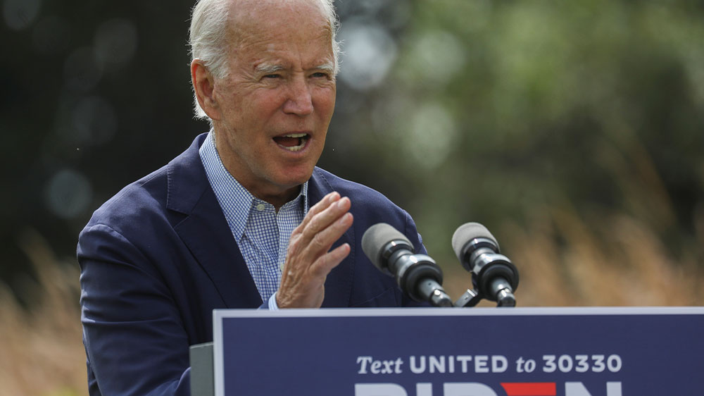 Joe Biden speaks on climate fires