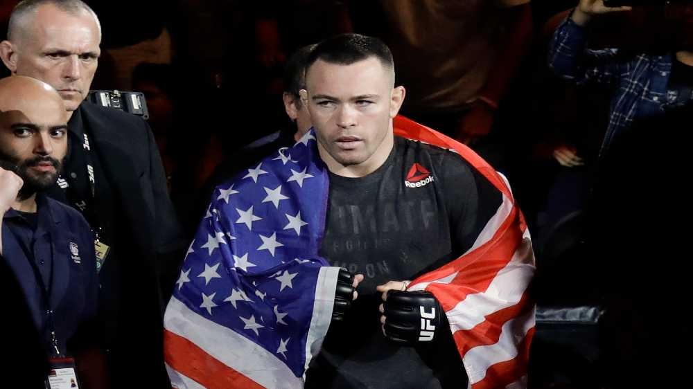 File: Colby Covington arrives for a welterweight UFC fight against Robbie Lawler
