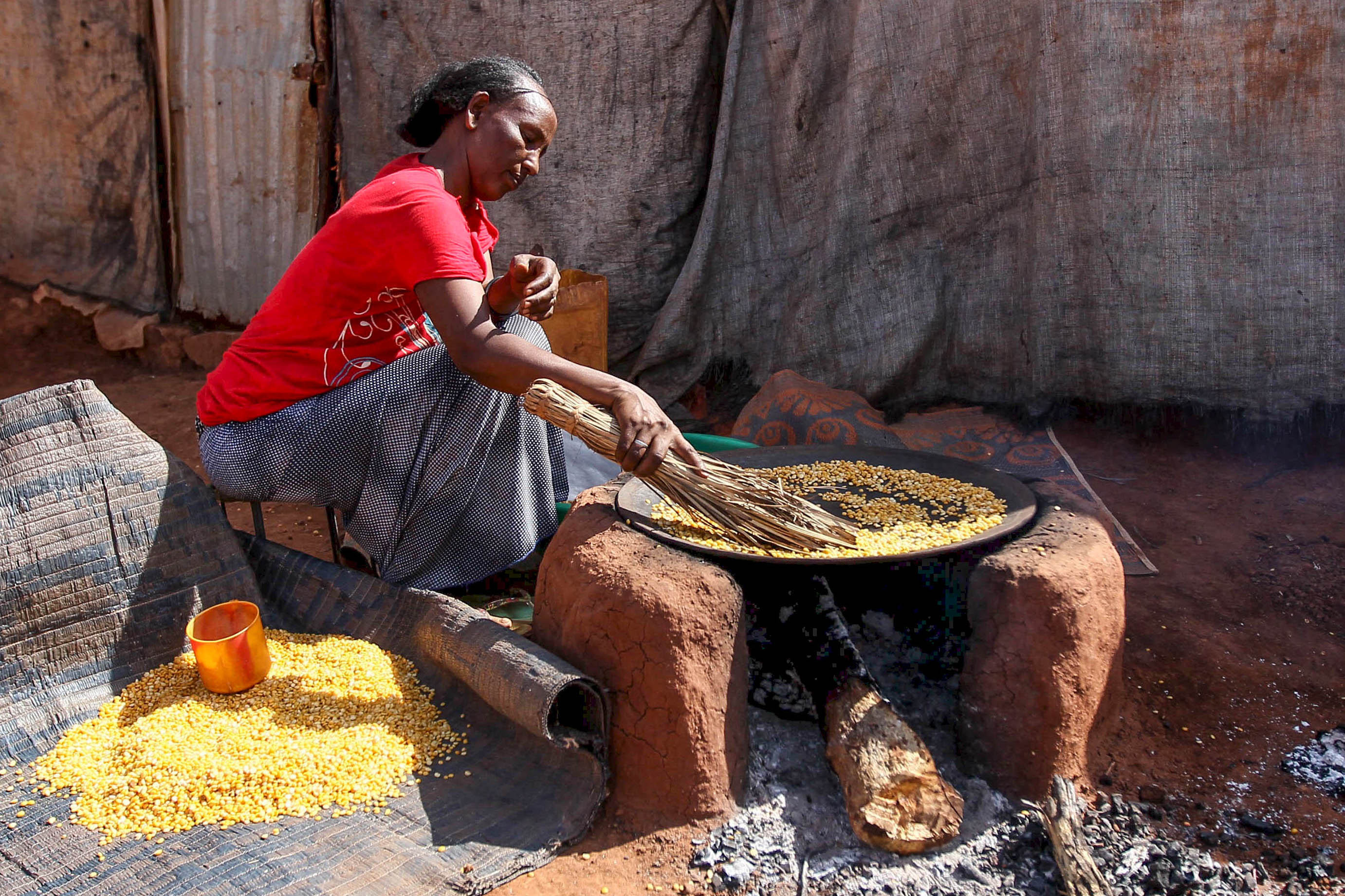 Eritrean refugee woman in the Mai-Aini refugee camp near the Eritrean border in Tigray [File: Tiksa Negeri/Reuters]