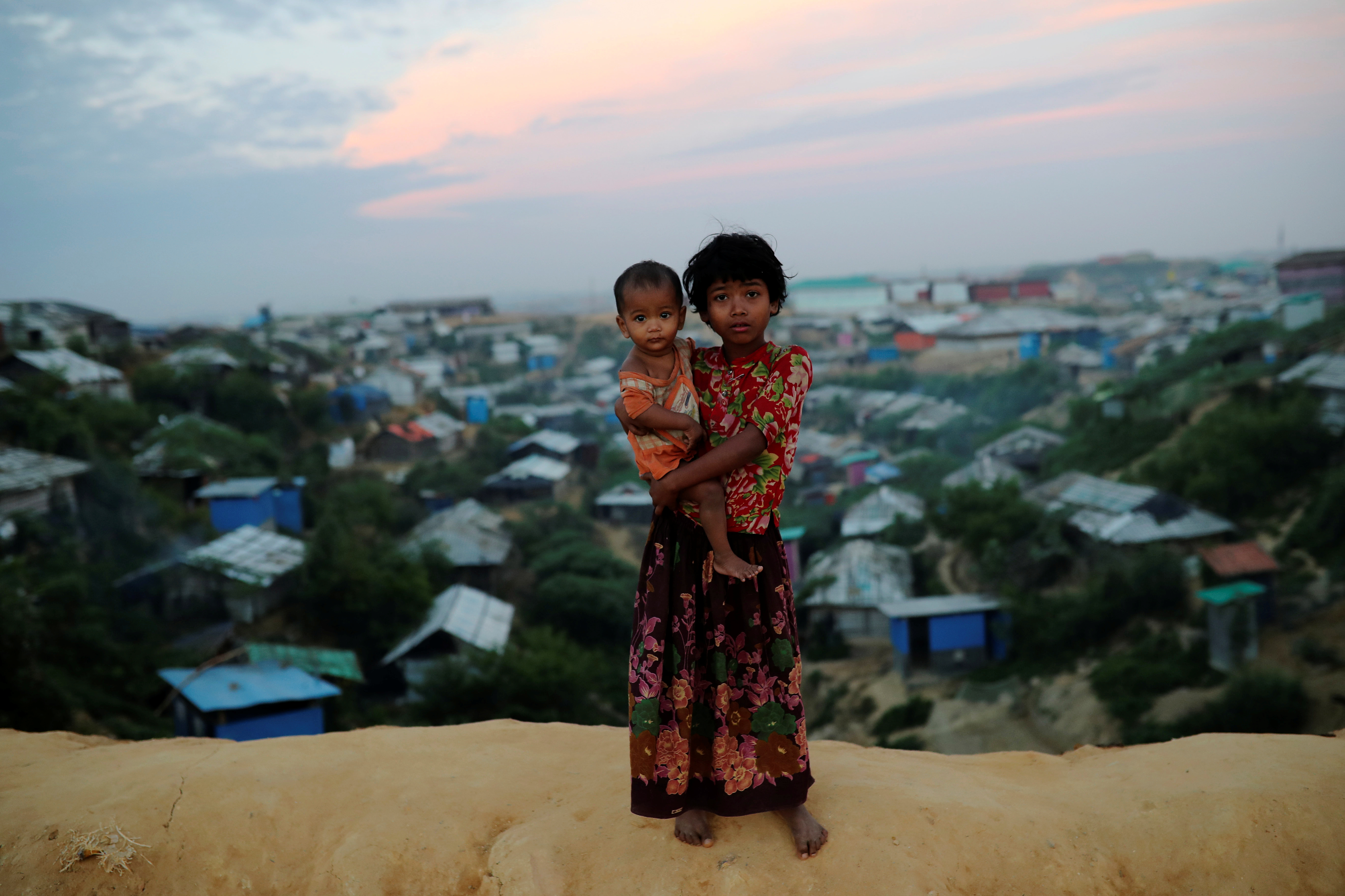 Rohingya refugee children at the Balukhali camp in Cox's Bazar, Bangladesh, in 2018 [Reuters]
