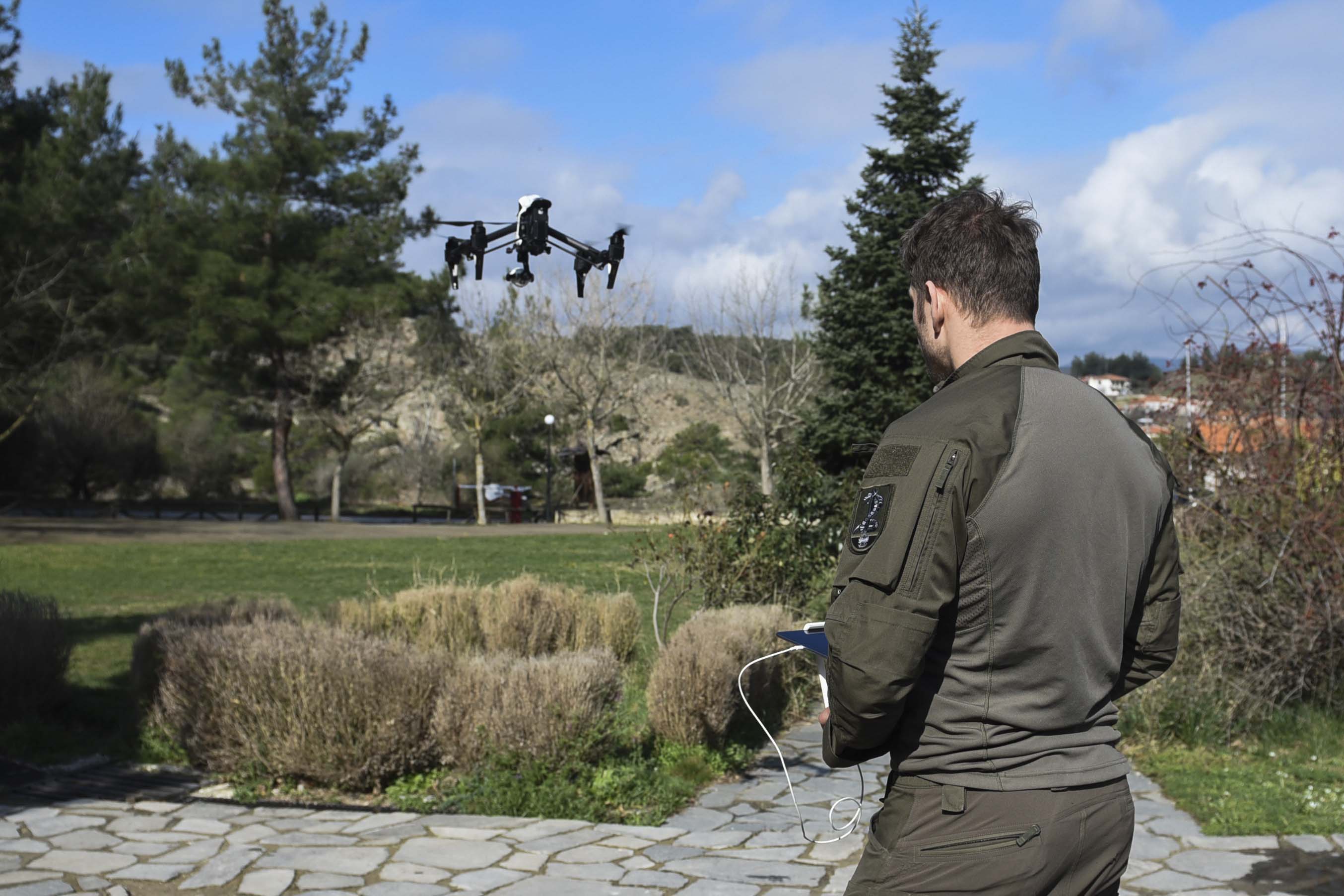 Drone test near the bo