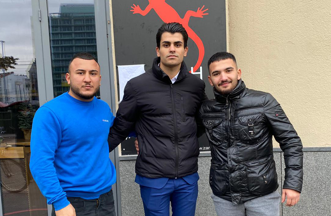 From left: Mikail Özen, Osama Hosna and Recep Gültekin [Courtesy: Osama Joda]