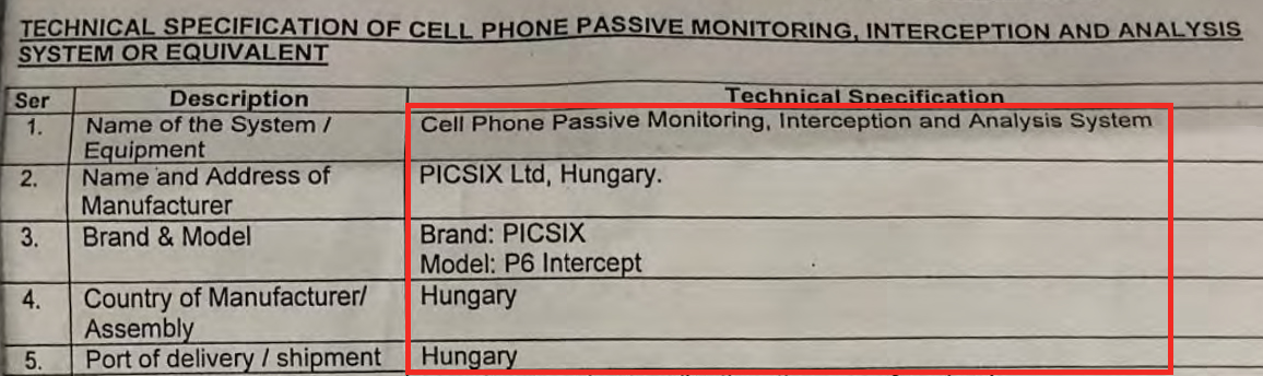 PicSix mass surveillance contract