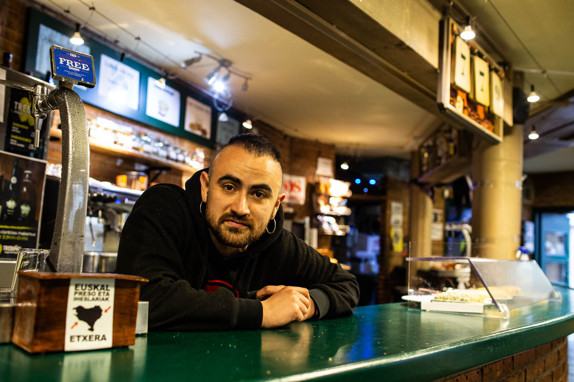 Mateo Gutierrez, 24, was charged with being involved in a series of bombings in Bogotá. He spent 21 months in prison before being declared innocent and fleeing to Spain [Mauricio Morales/Al Jazeera]