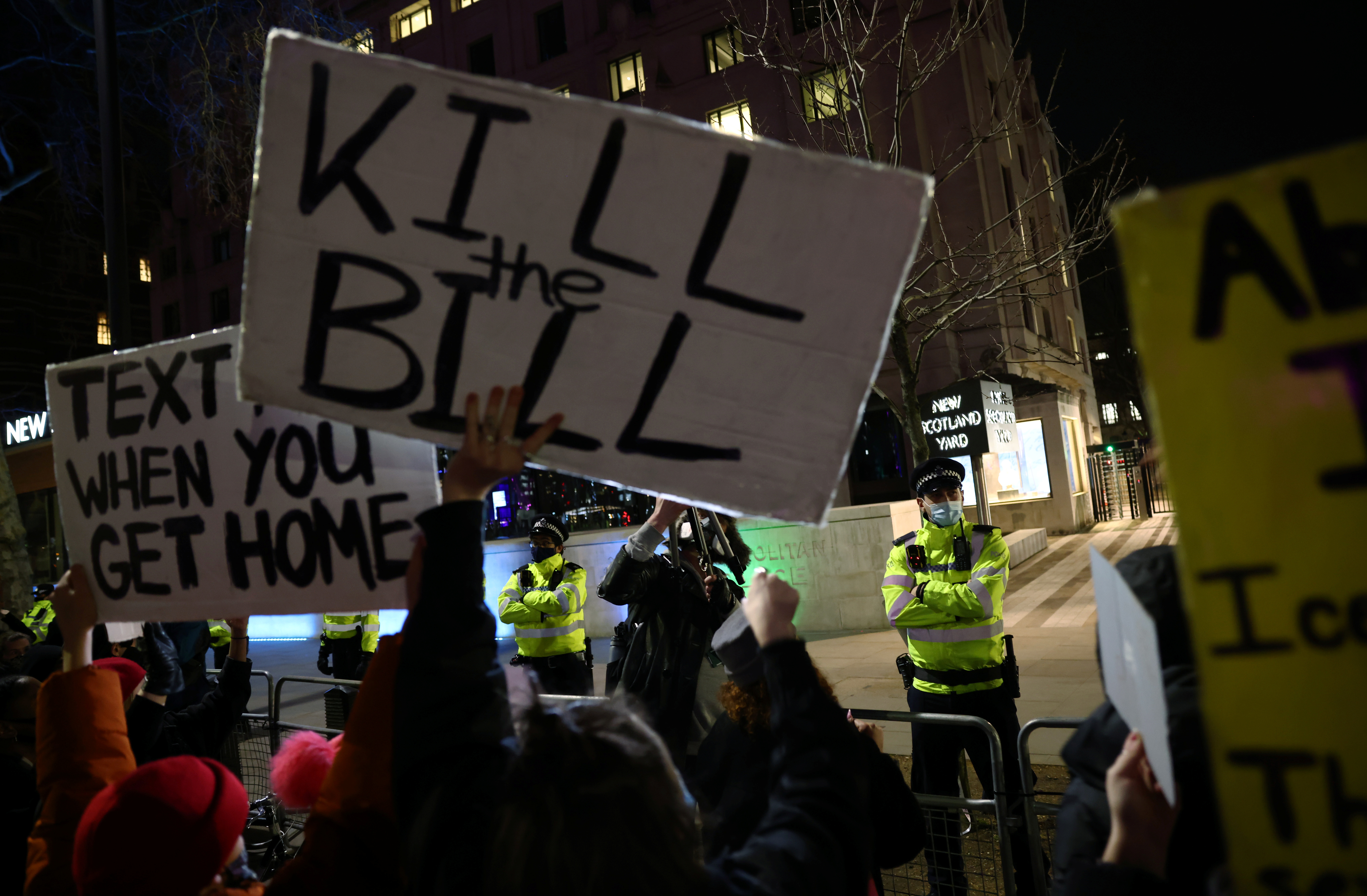 UK police have in recent months come under intense scrutiny amid a series of explosive scandals and a slew of Kill the Bill protests [File: Henry Nicholls/Reuters]