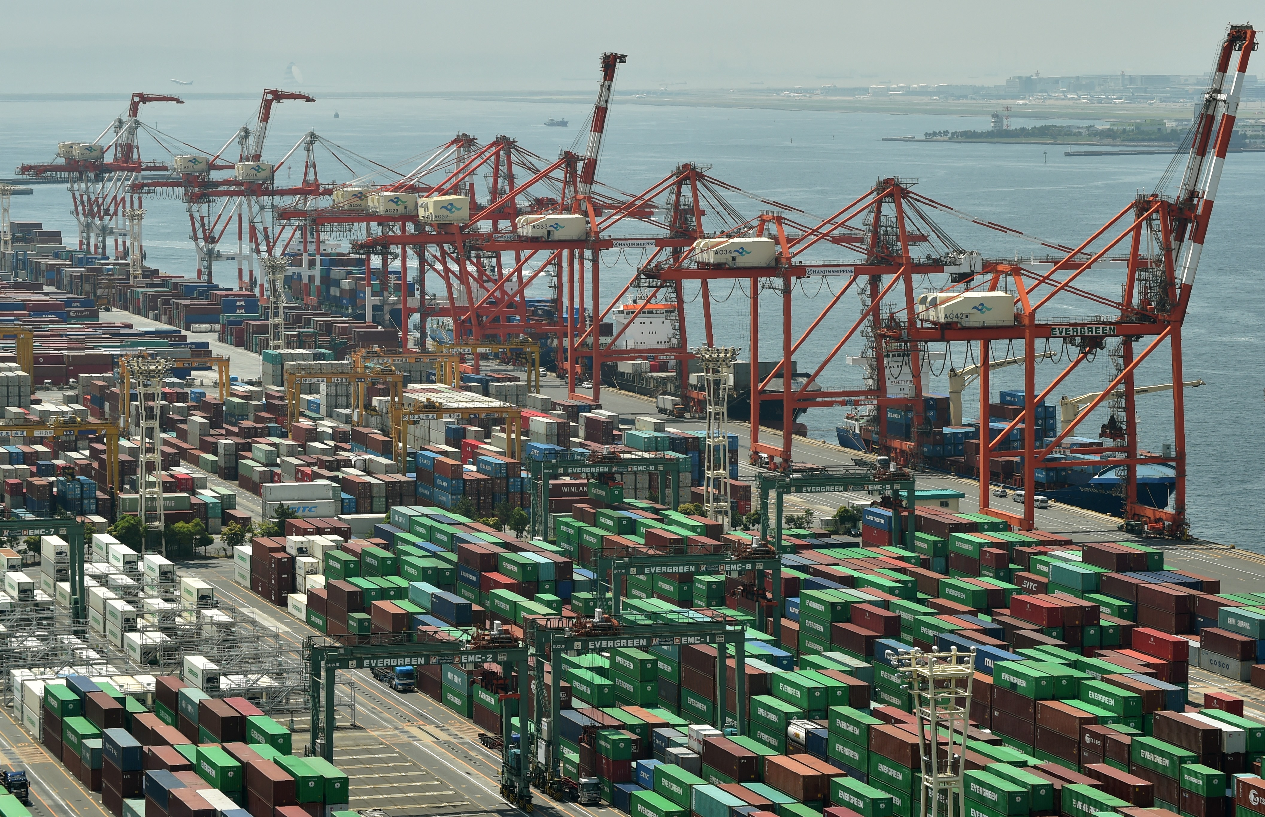 A cargo port in Japan