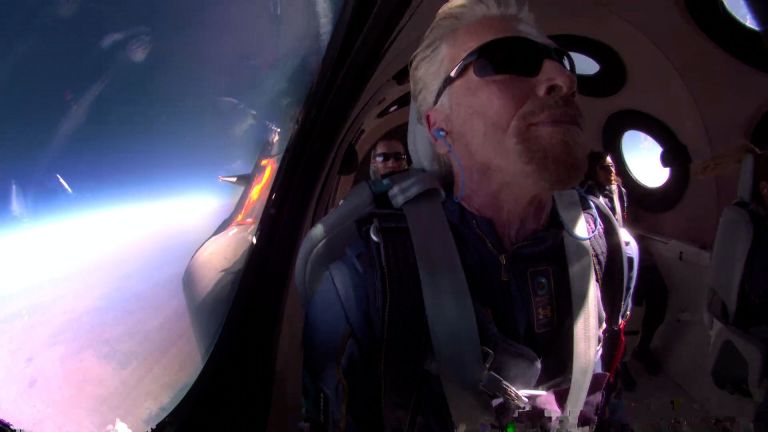 Sir Richard Branson always dreamed of going to space, and on Sunday his dream came true as he shot there on his own spaceship [Photo Courtesy of Virgin Galactic]