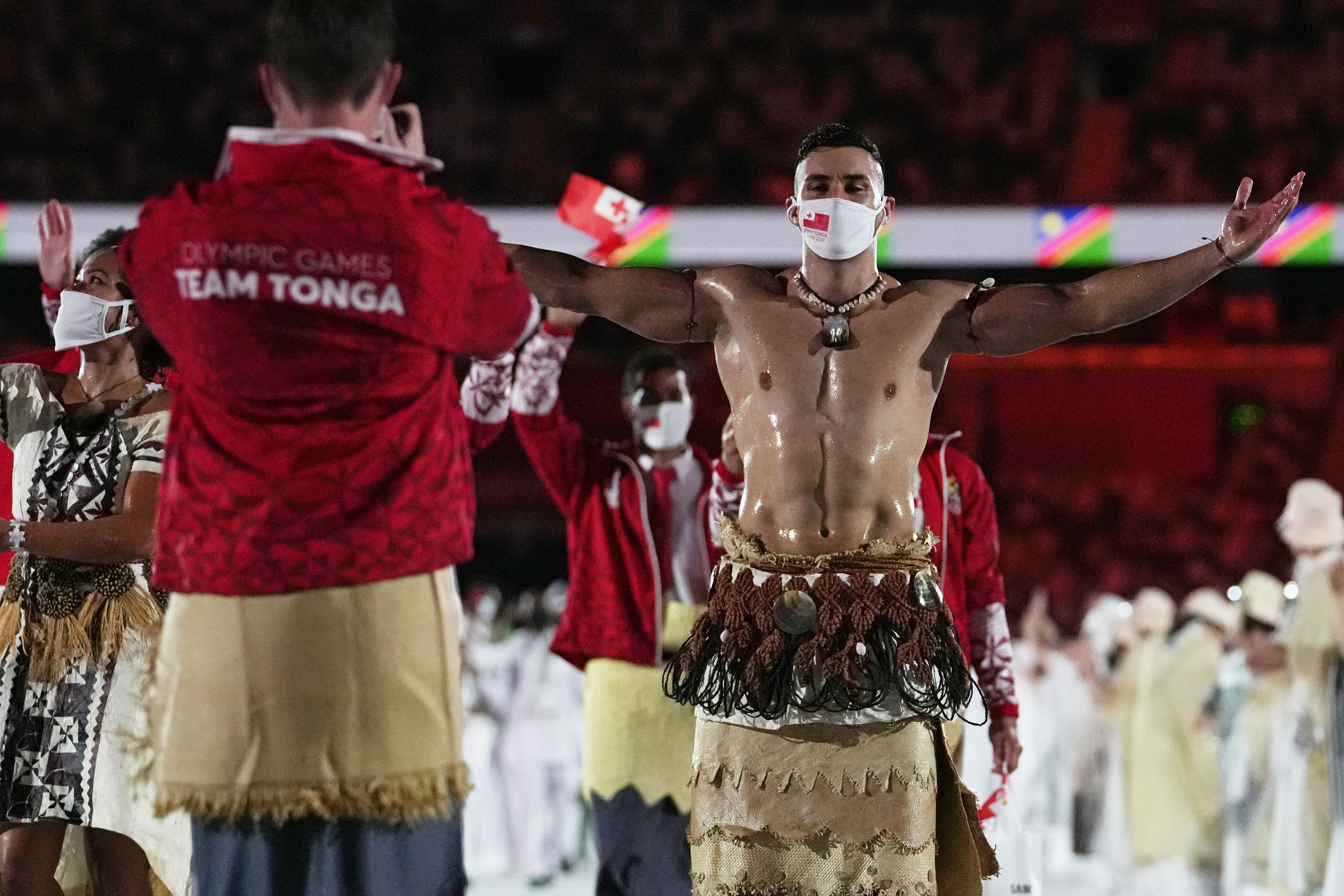 Tongan athletes during Tokyo Olympics