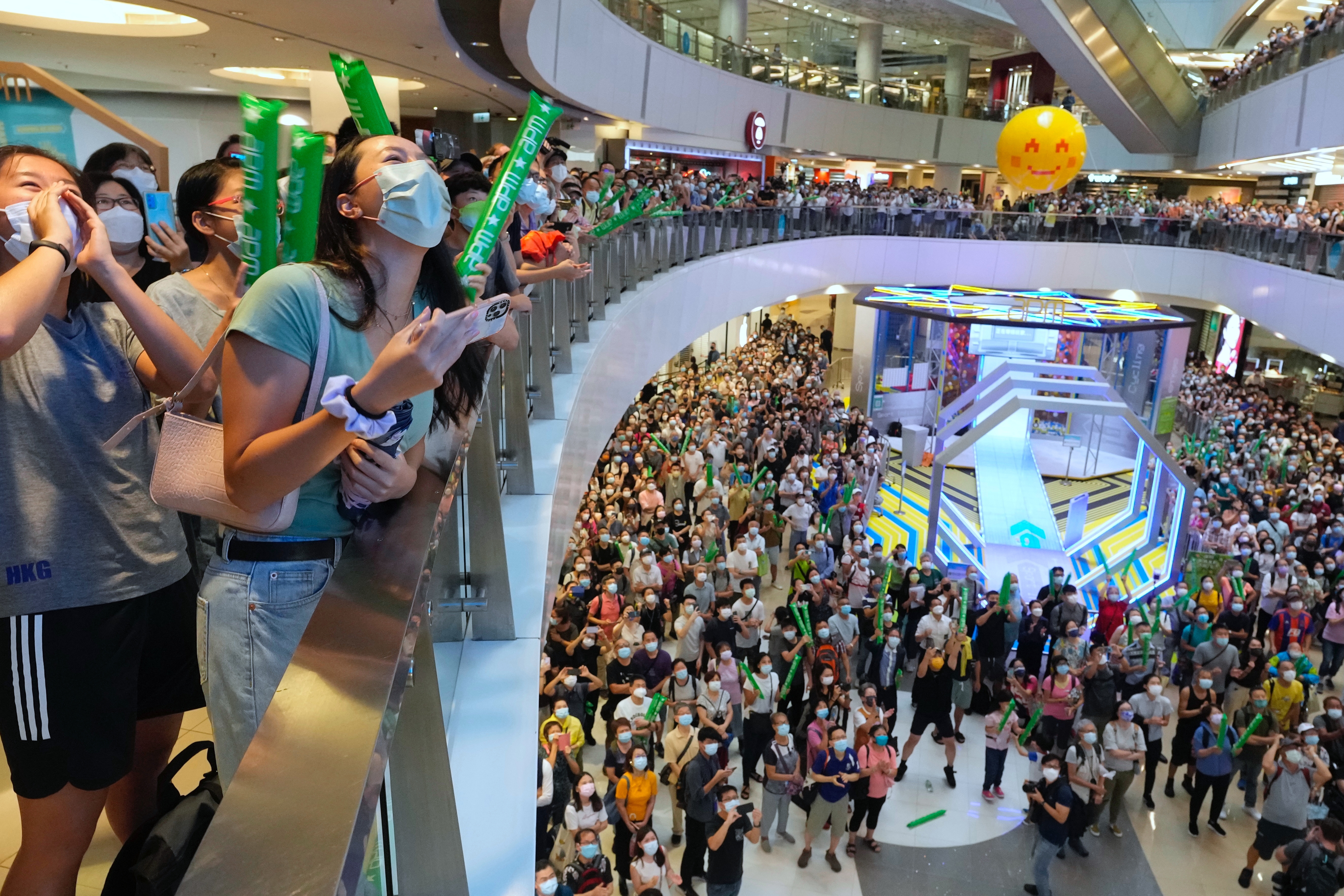 Hong Kong people found solidarity in celebrating the success of their athletes in Tokyo [File: Vincent Yu/AP Photo]