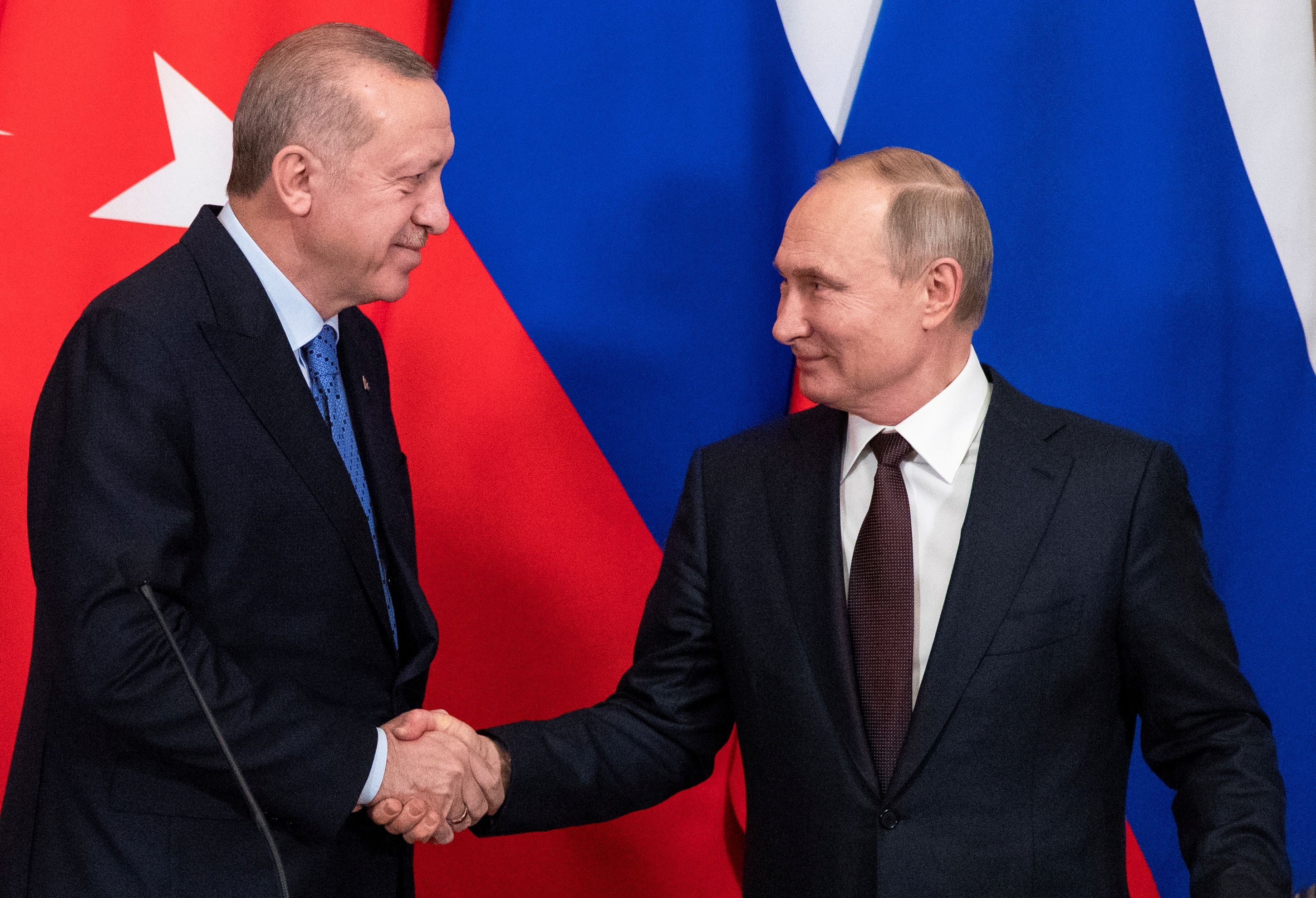 Russian President Vladimir Putin and Turkish President Recep Tayyip Erdogan