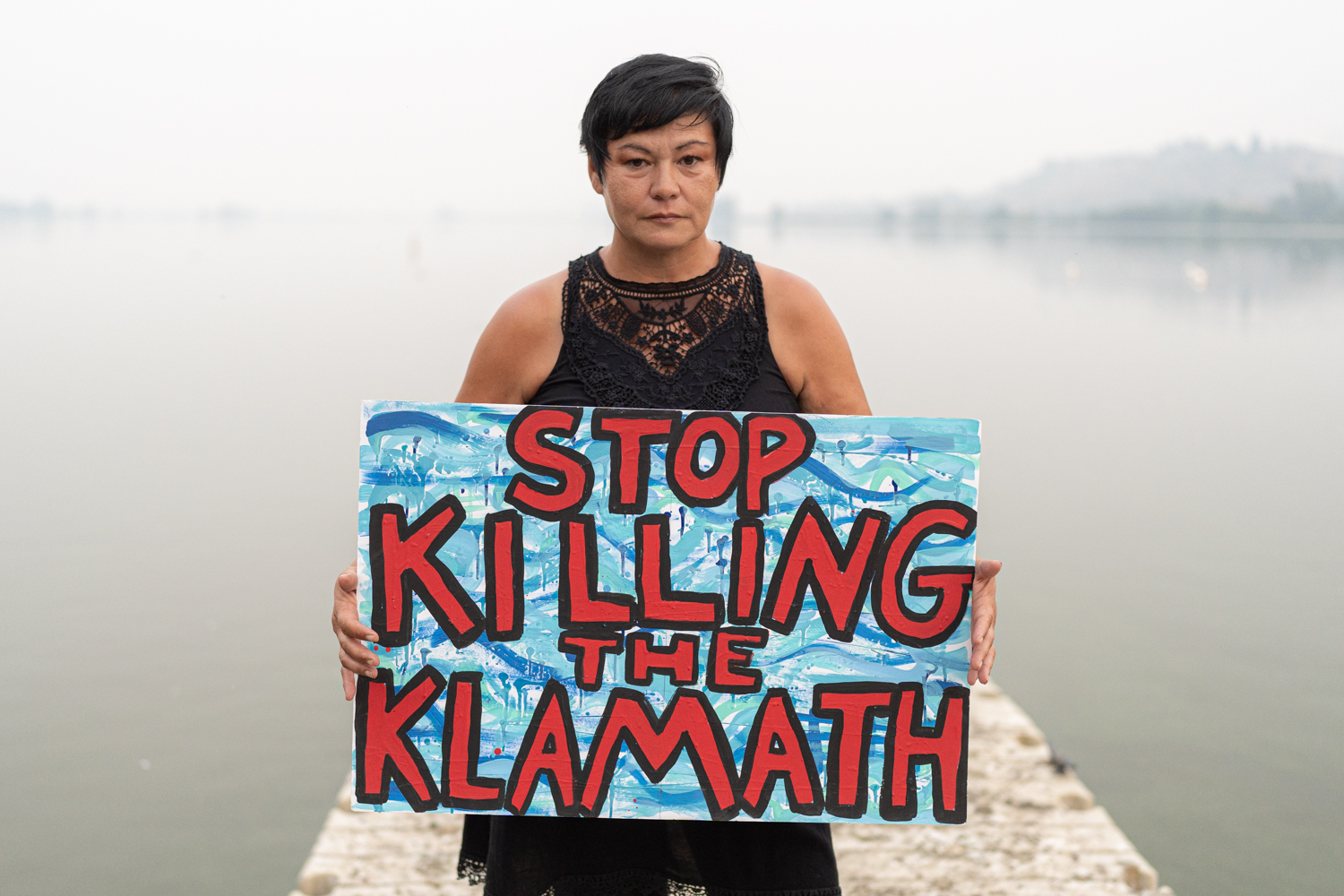 Upper Klamath Lake: Joey Gentry is a Klamath Tribal member [Josh Rushing/Al Jazeera]