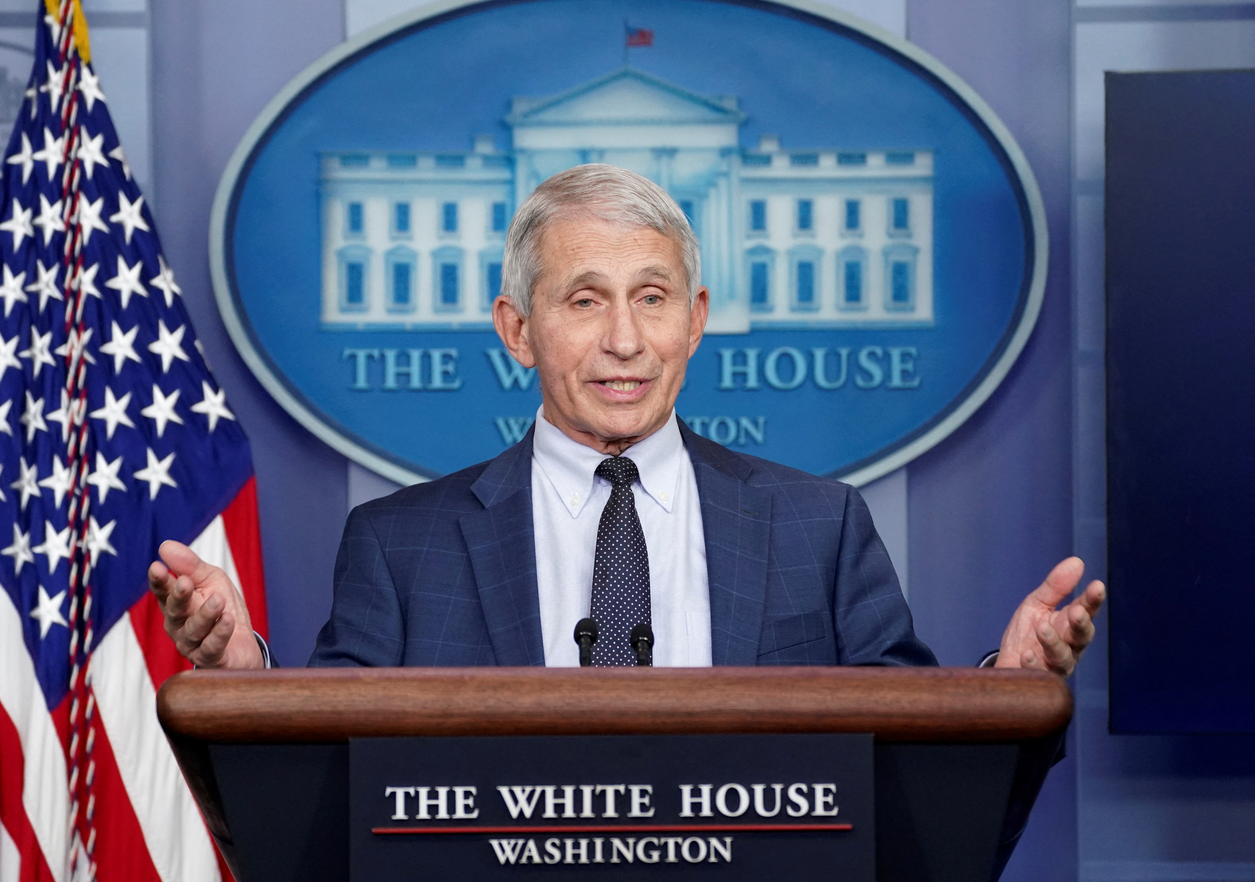 Fauci speaks at the White House