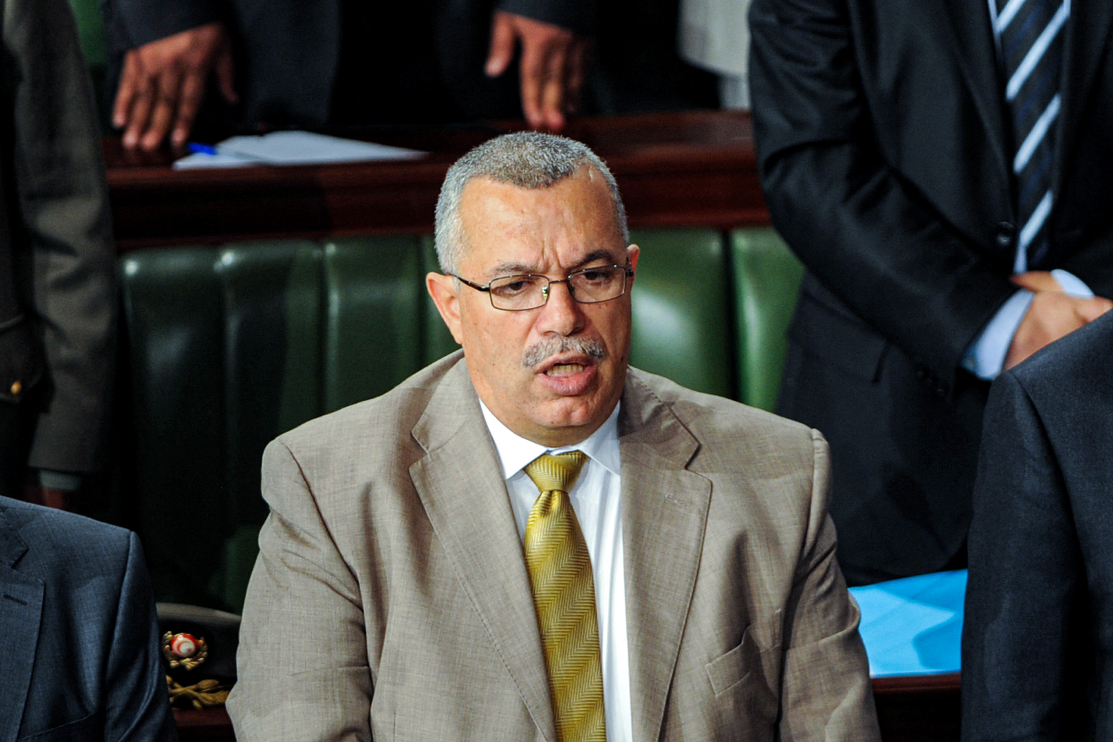 Noureddine Bhiri attends a parliament session in Tunis.