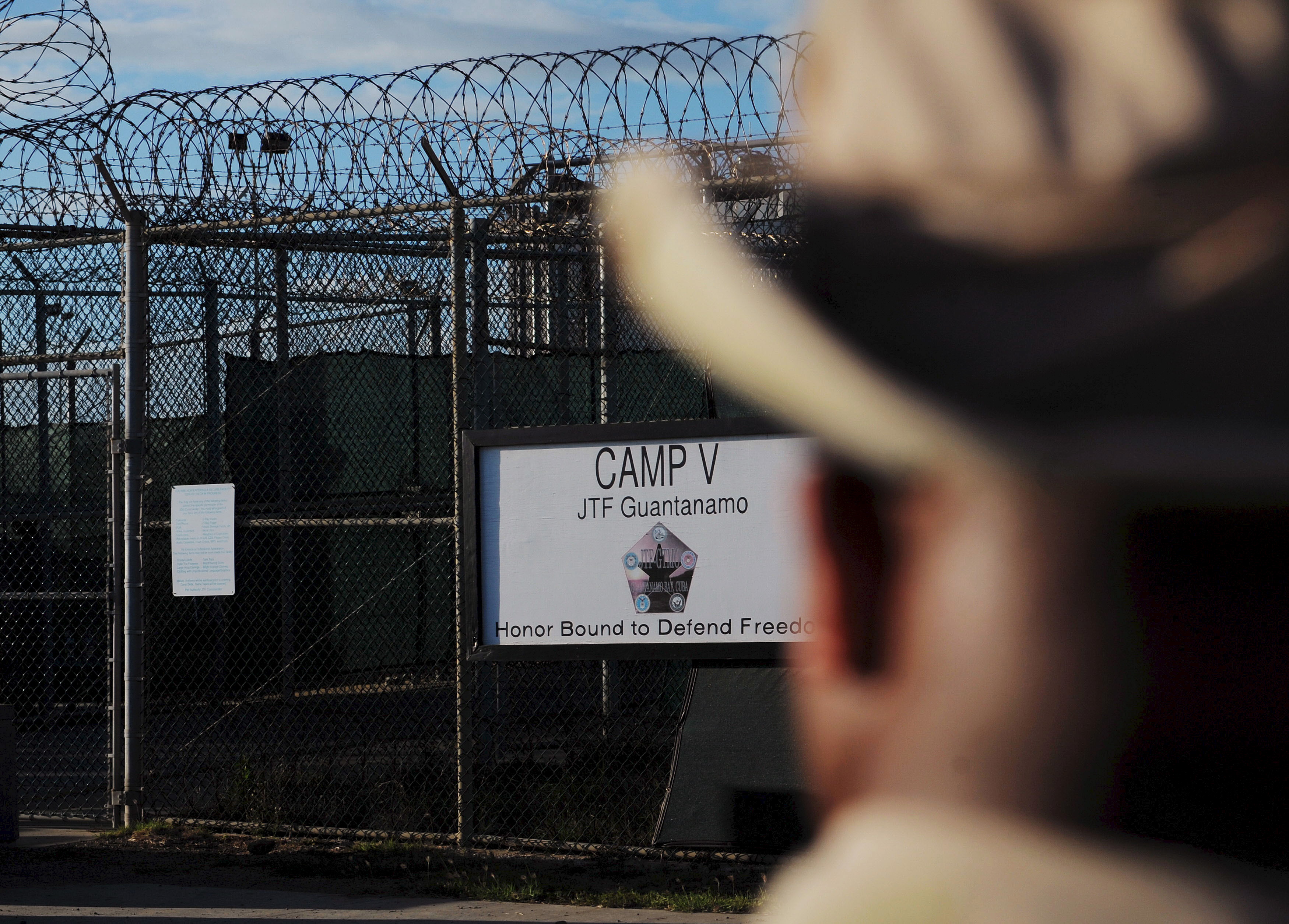 The outside of the Guantanamo Bay naval facility is pictured