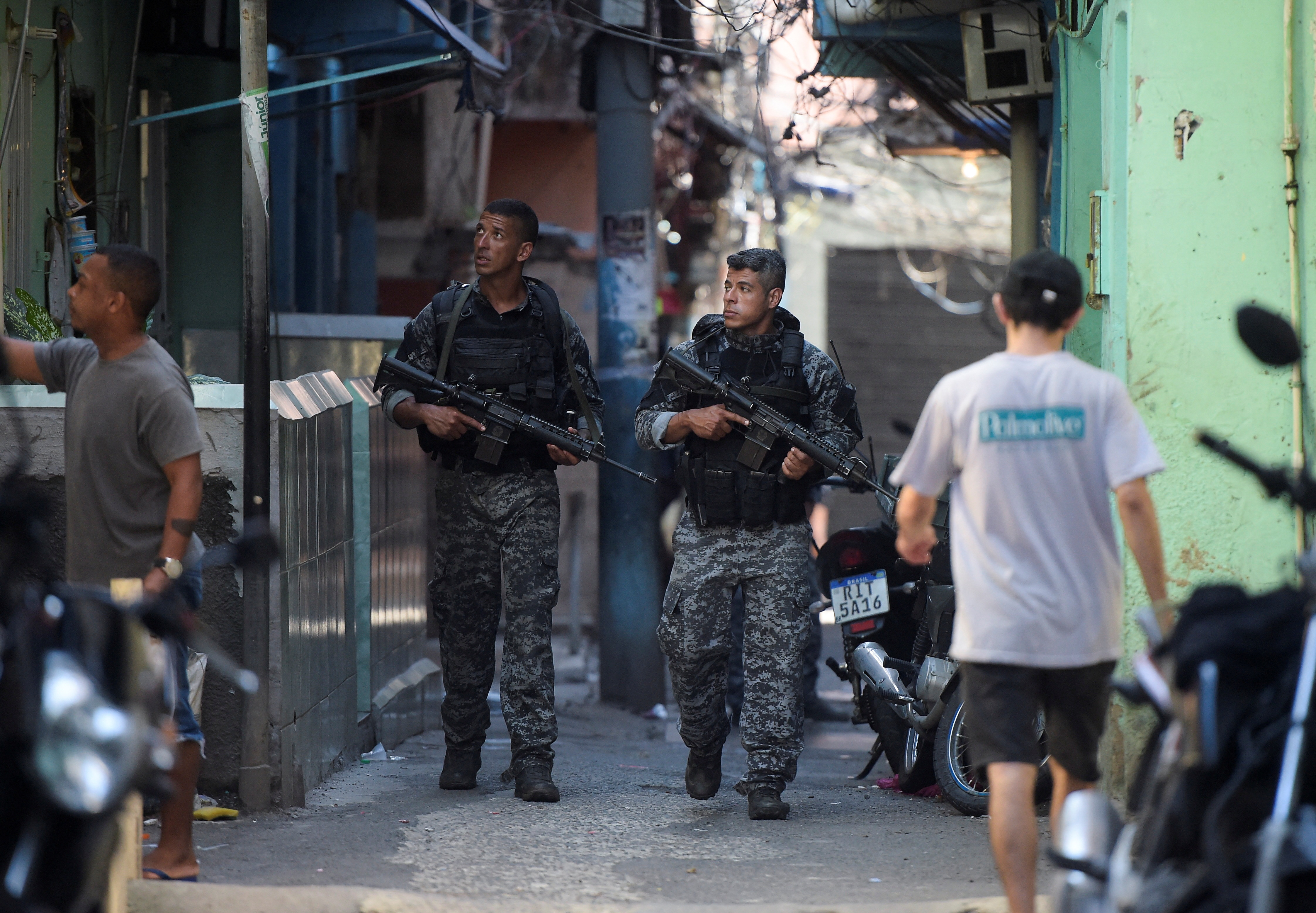 Police patrol Jacarezinho neighborhood in Brazil