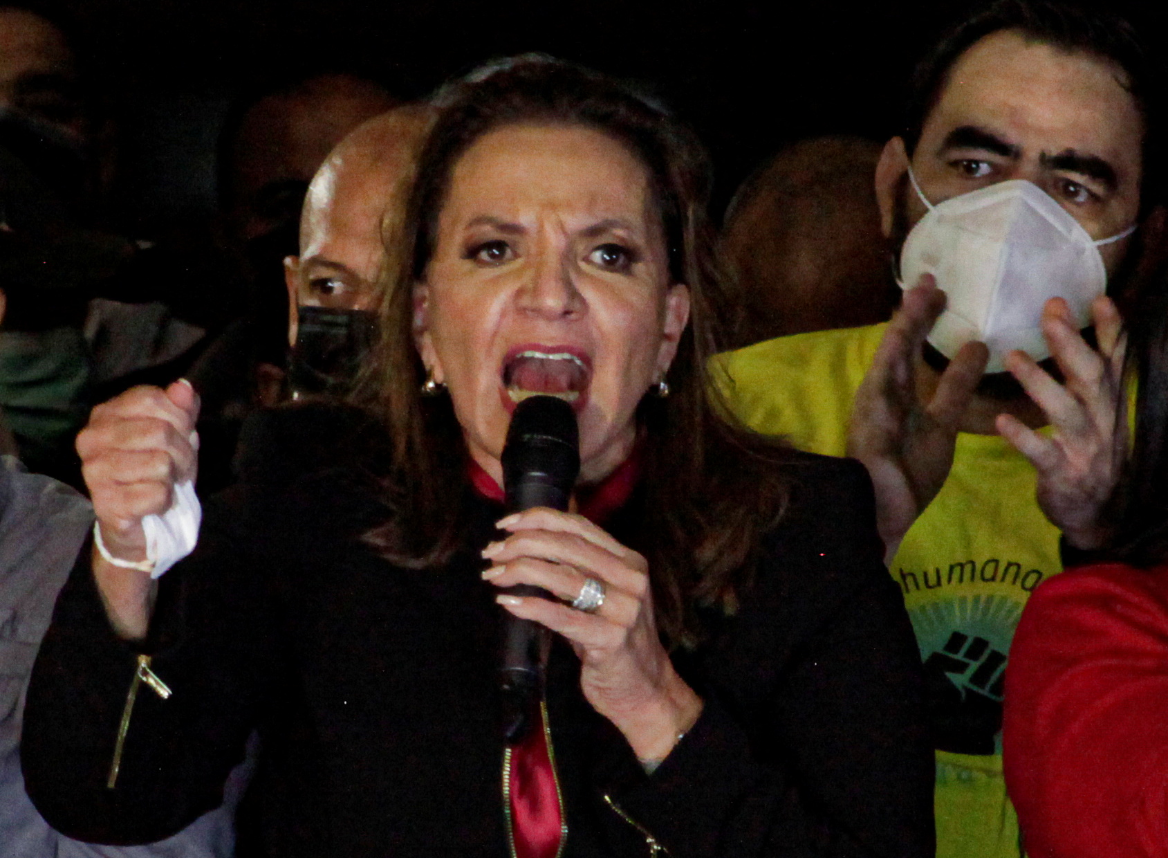 Honduran President-elect Xiomara Castro speaking