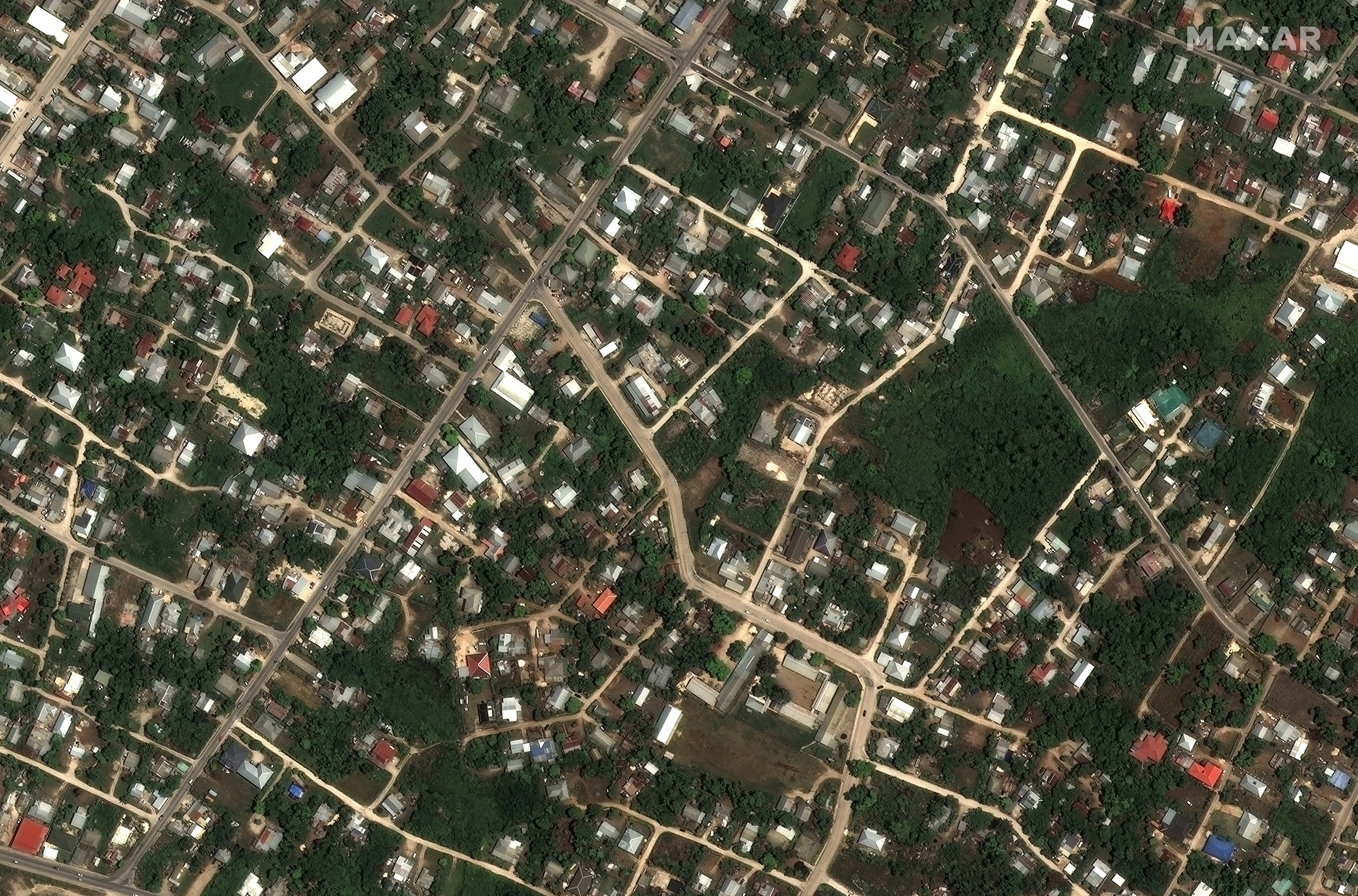 Homes and buildings in Tonga on December 29, 2021.