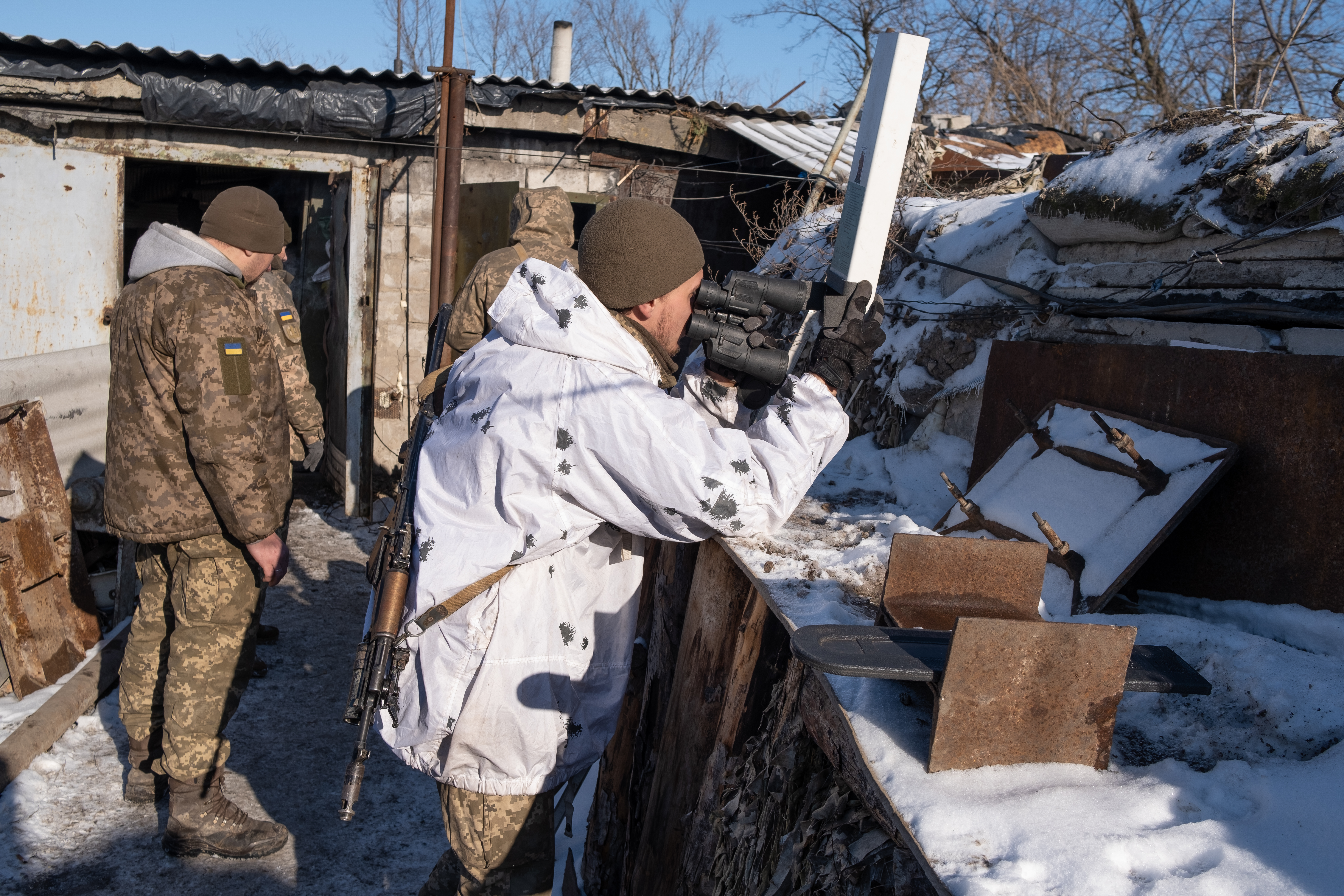 Igor, observes the movements of separatist forces