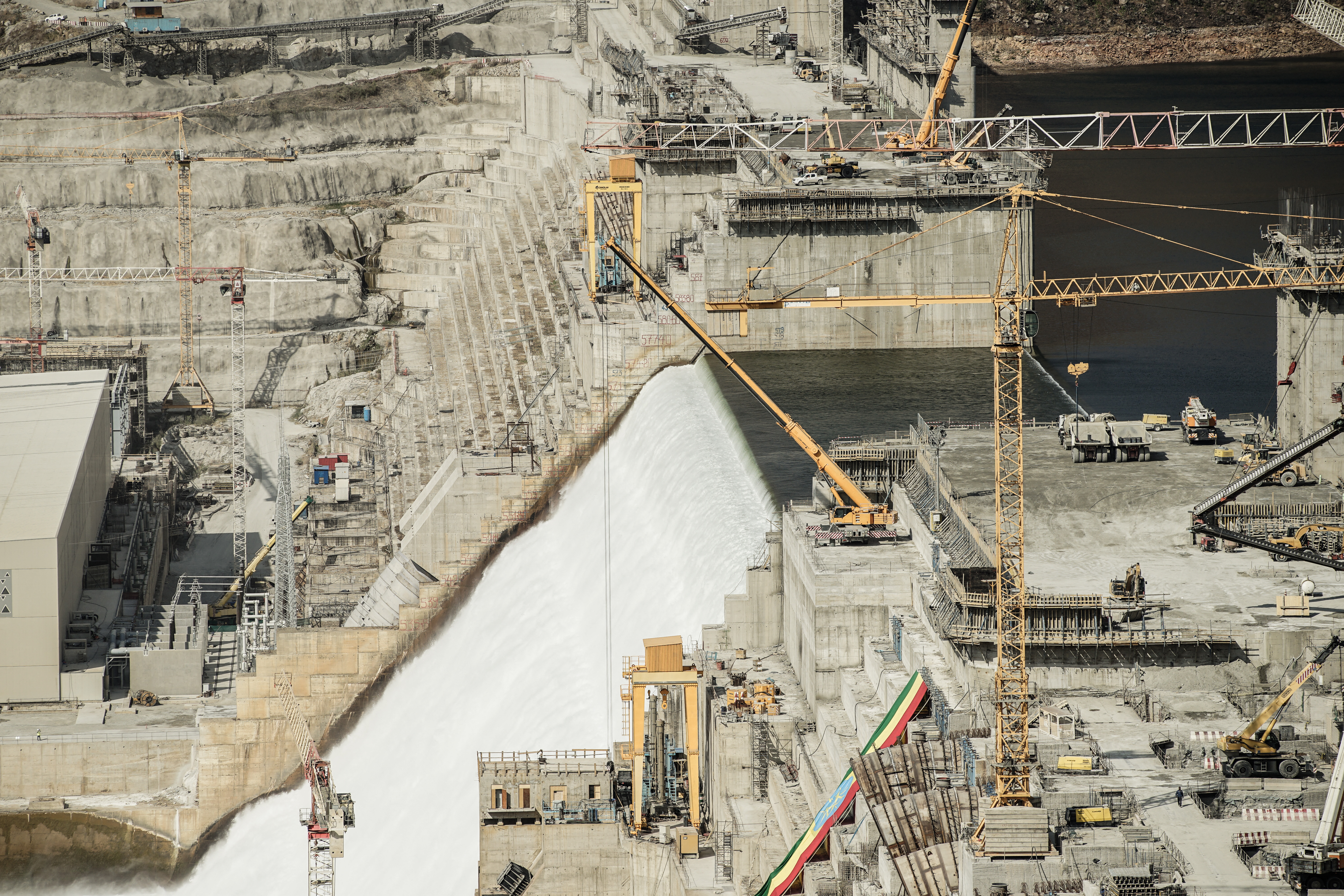 This general view shows the Grand Ethiopian Renaissance Dam
