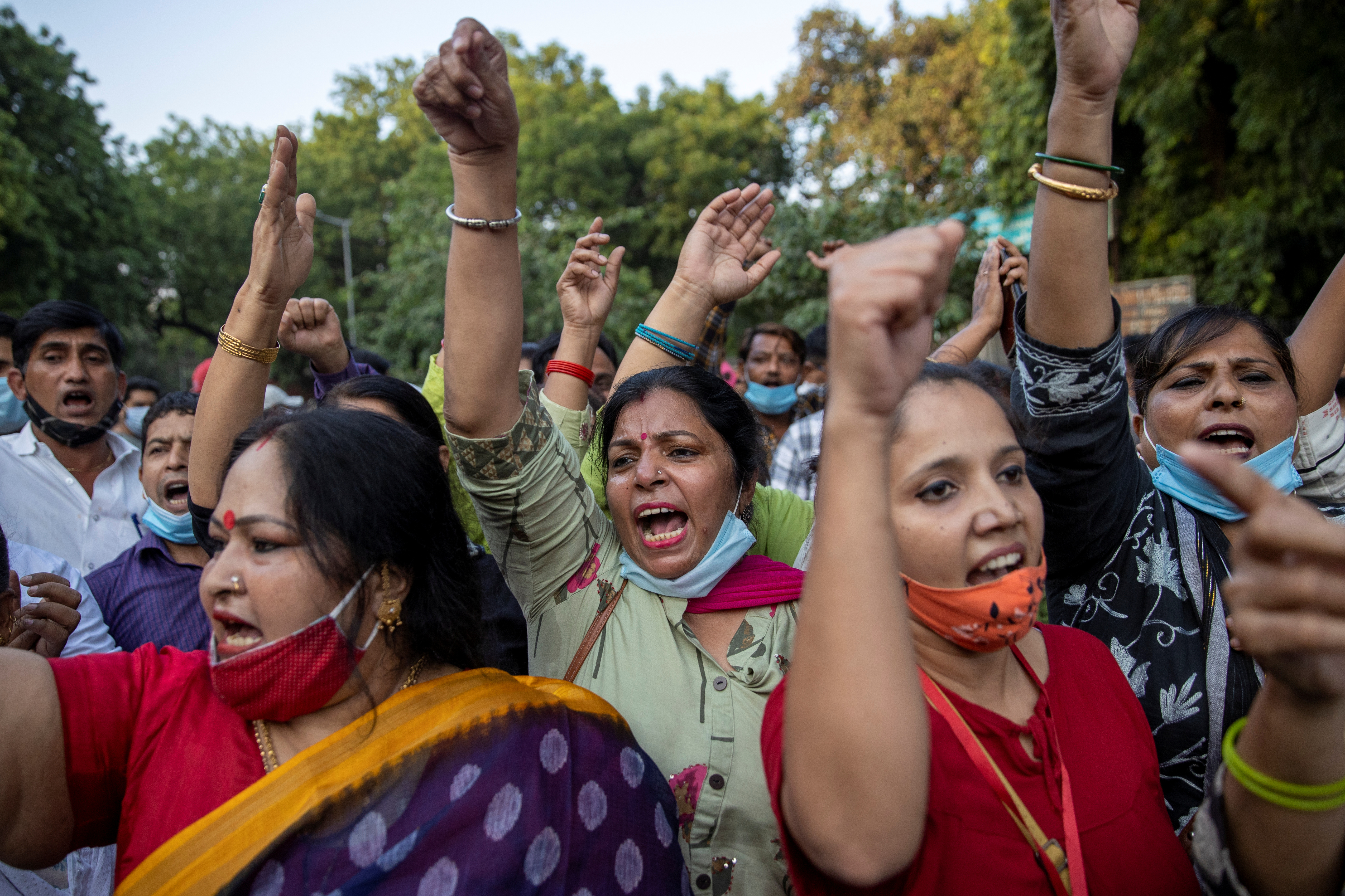 Protest after the death of a rape victim in New Delhi