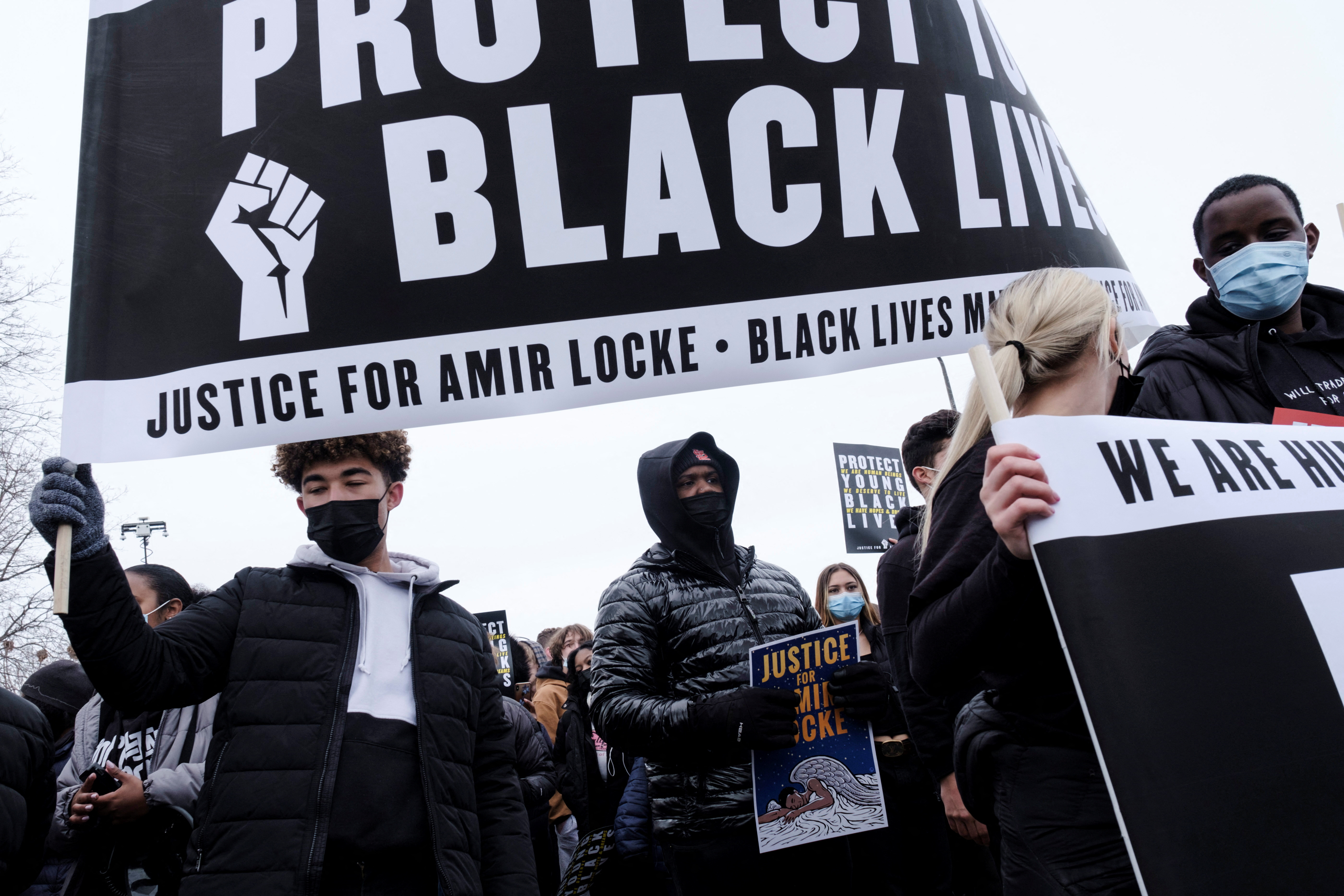 Amir Locke protesters