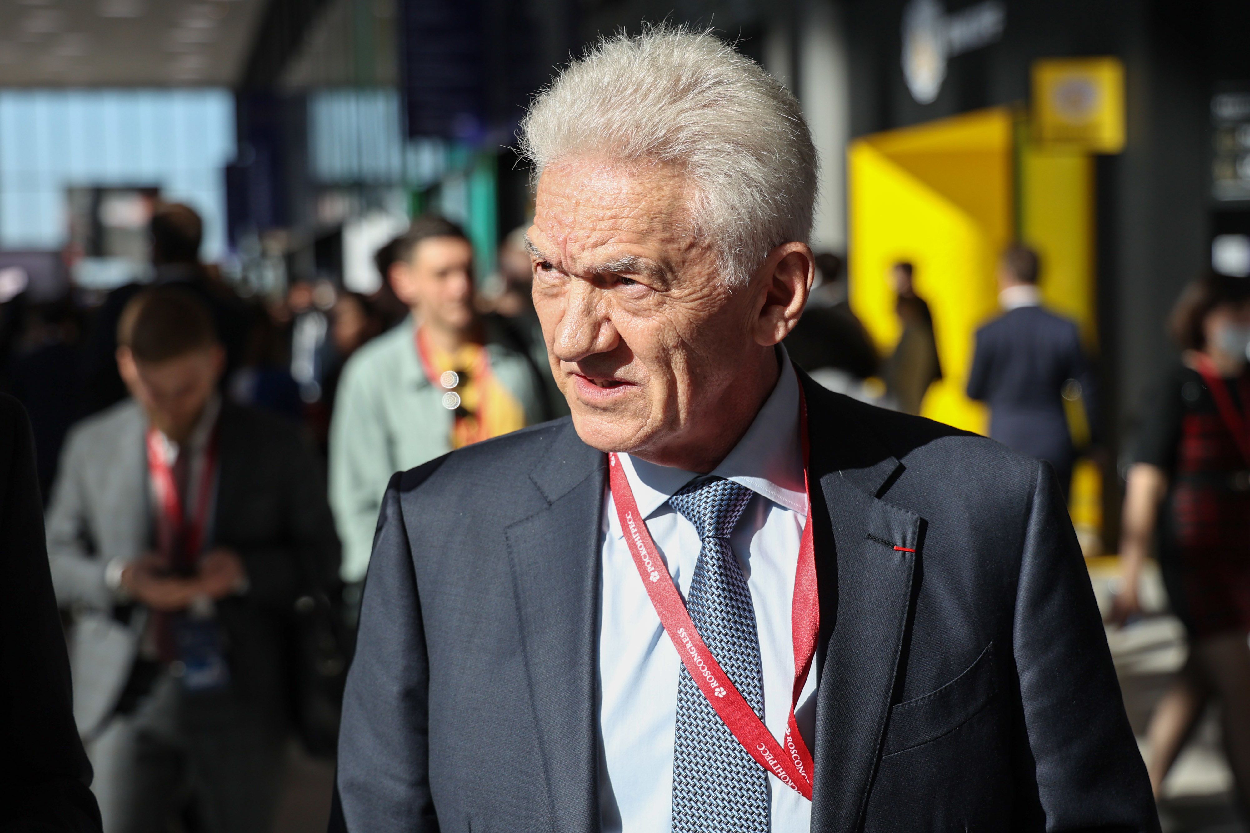 Russian billionaire Gennady Timchenko in a suit