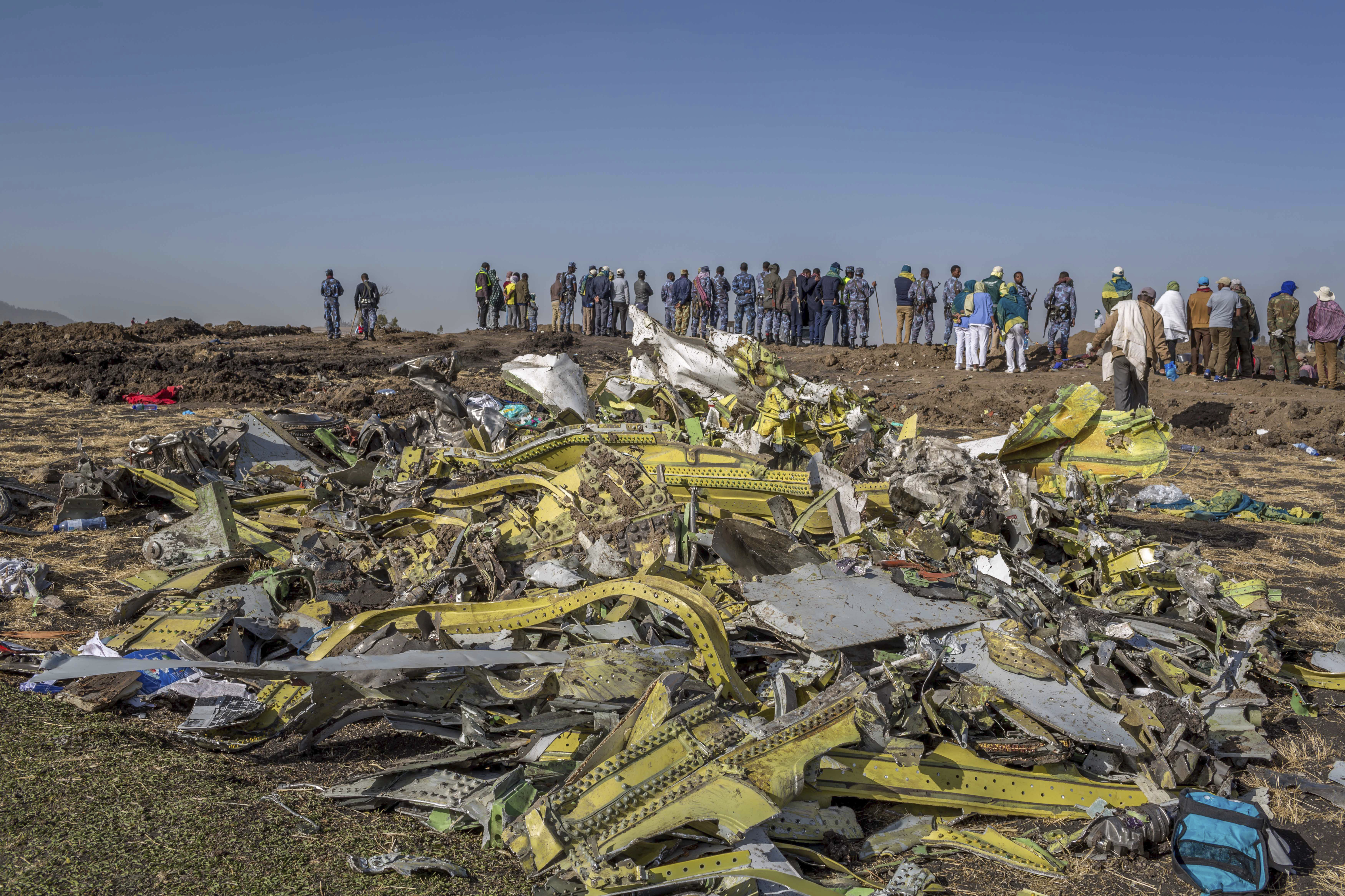 Wreckage from plane crash